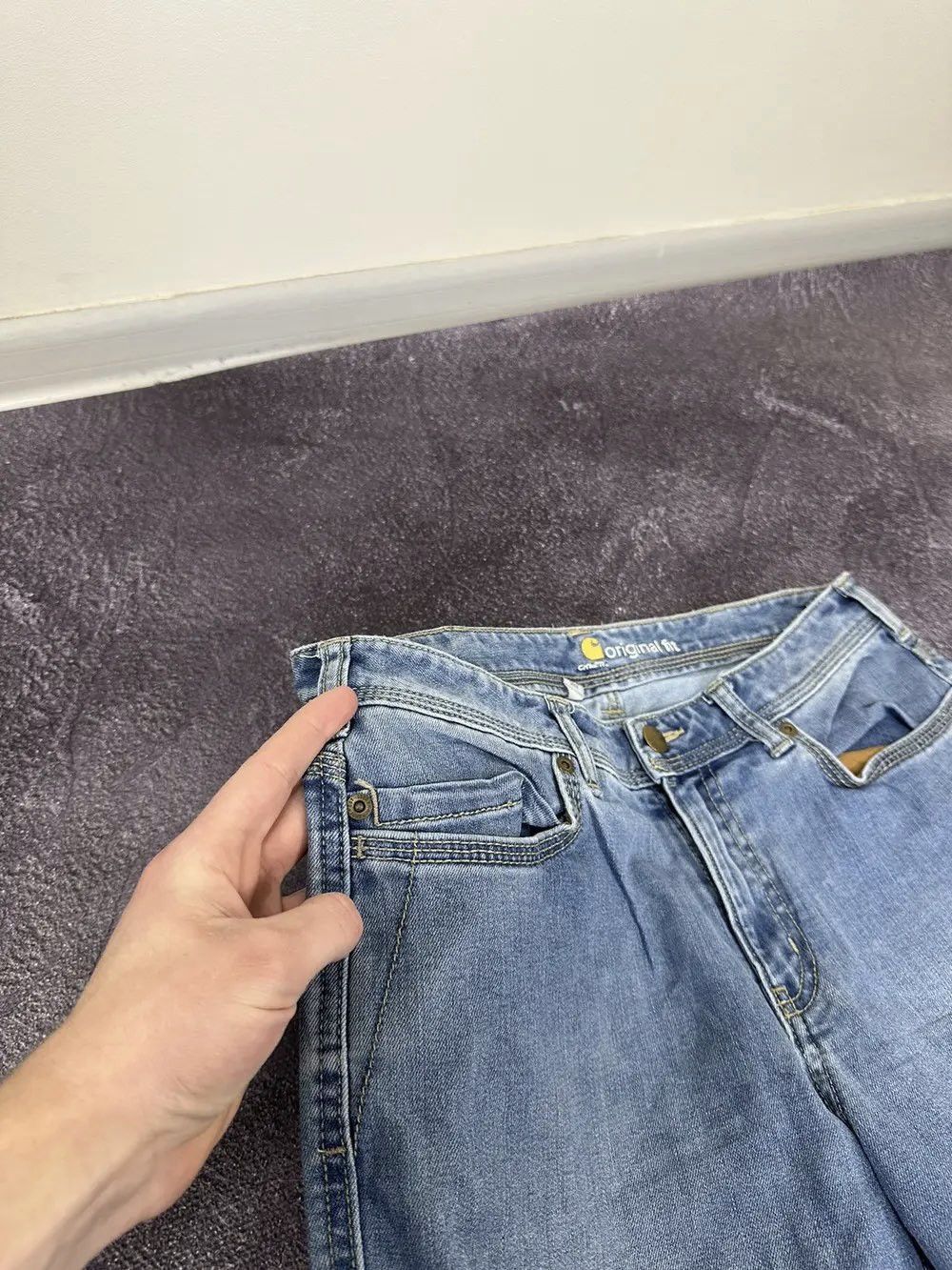 Carhartt Vintage Cahrartt USA Bootcut Light Blue Hype Flared Jeans Size 32" / US 10 / IT 46 - 13 Thumbnail