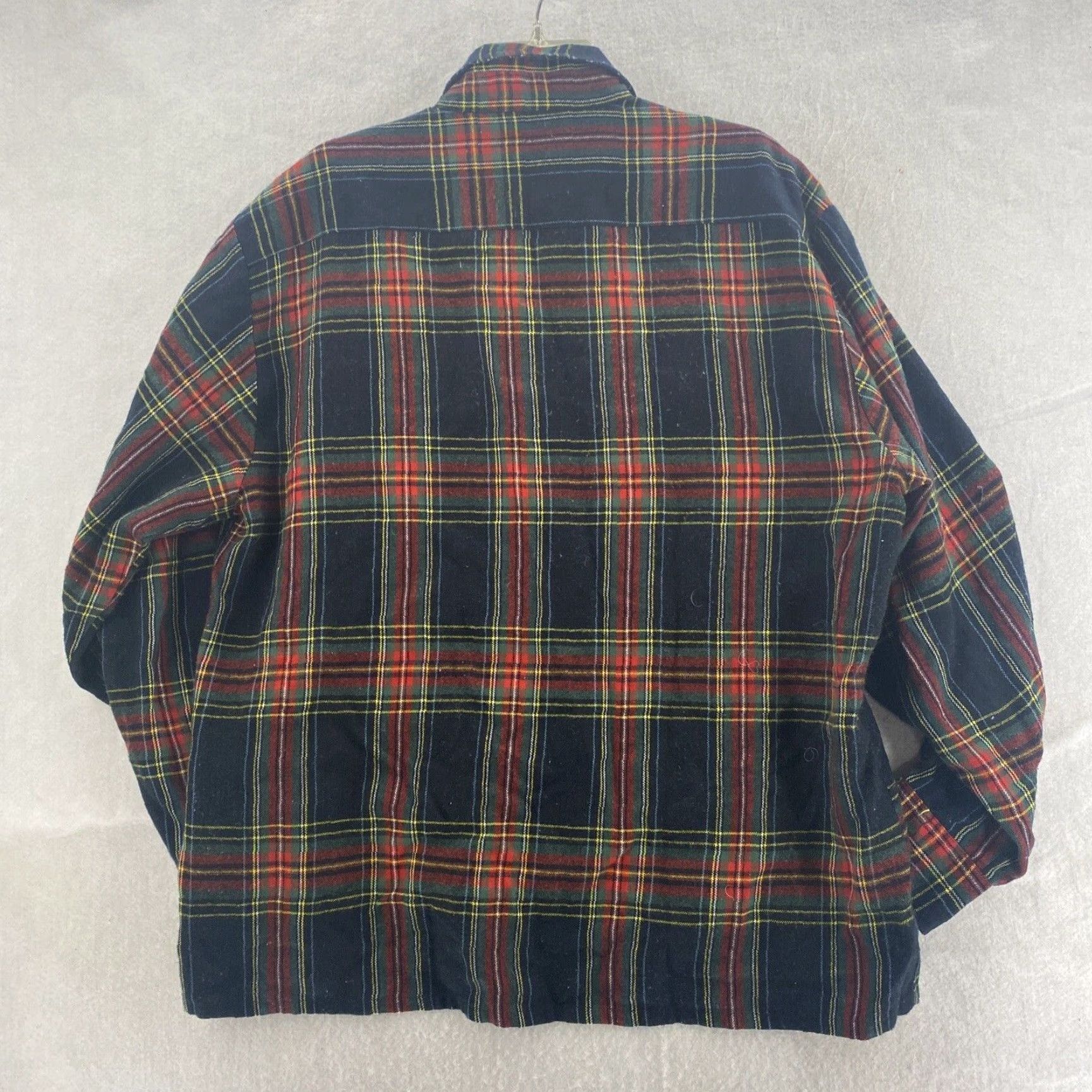 X-LARGE Back Packer Sportswear Shirt Adult XL Multicolor Plaid Flannel Button-Up Cotton Long Sleeve Outdoor Unisex Adults Size US XL / EU 56 / 4 - 4 Thumbnail
