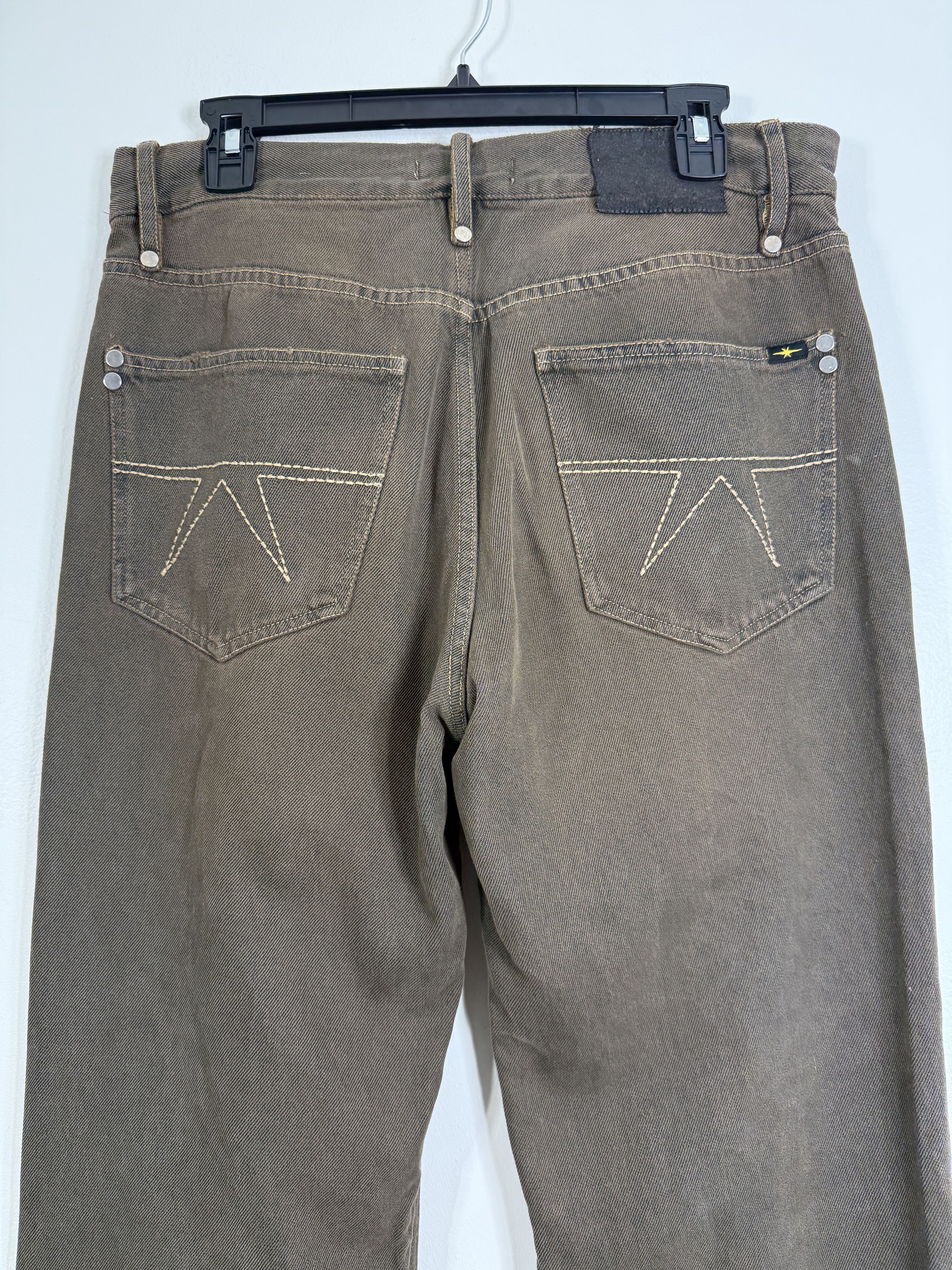 Phipps Brown Washed Sample Denim Pants Size US 32 / EU 48 - 3 Thumbnail