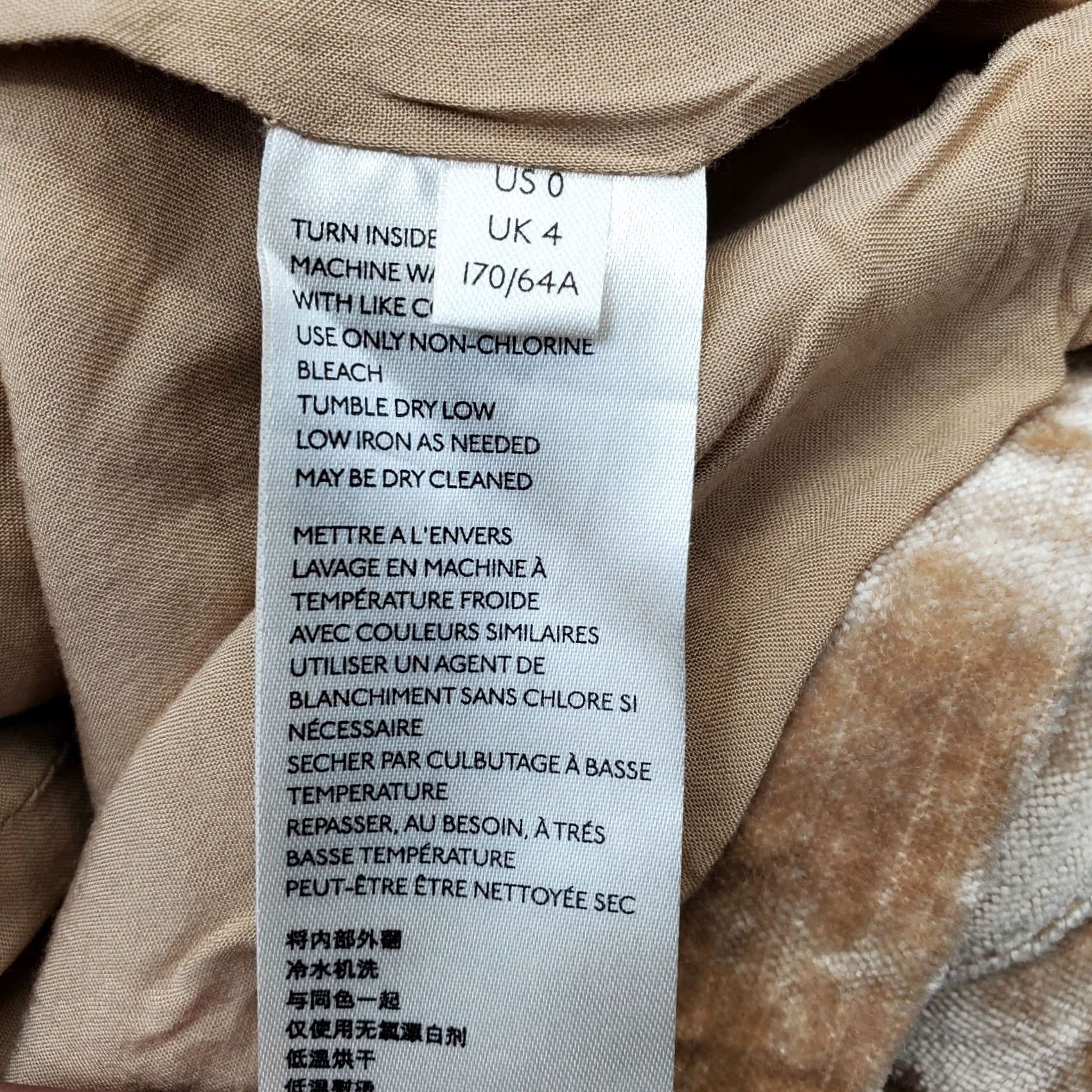 Free People Free People Skirt Womens 0 Tan Crushed Velvet A-Line Mini Lined Pockets Size 25" / US 0 / IT 36 - 7 Thumbnail