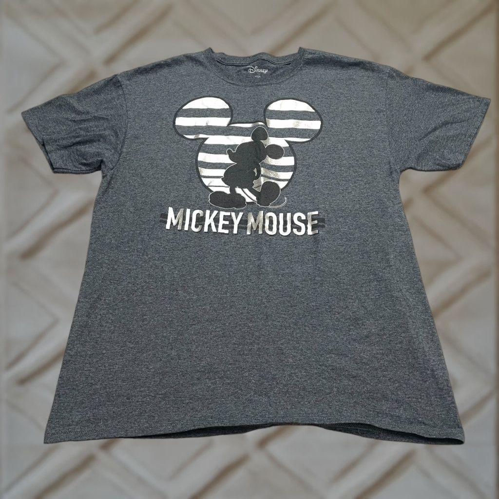 Disney Disney Mickey Mouse Graphic T-Shirt Mens Large Gray Crew Neck Short Sleeve Tee Size US L / EU 52-54 / 3 - 1 Thumbnail