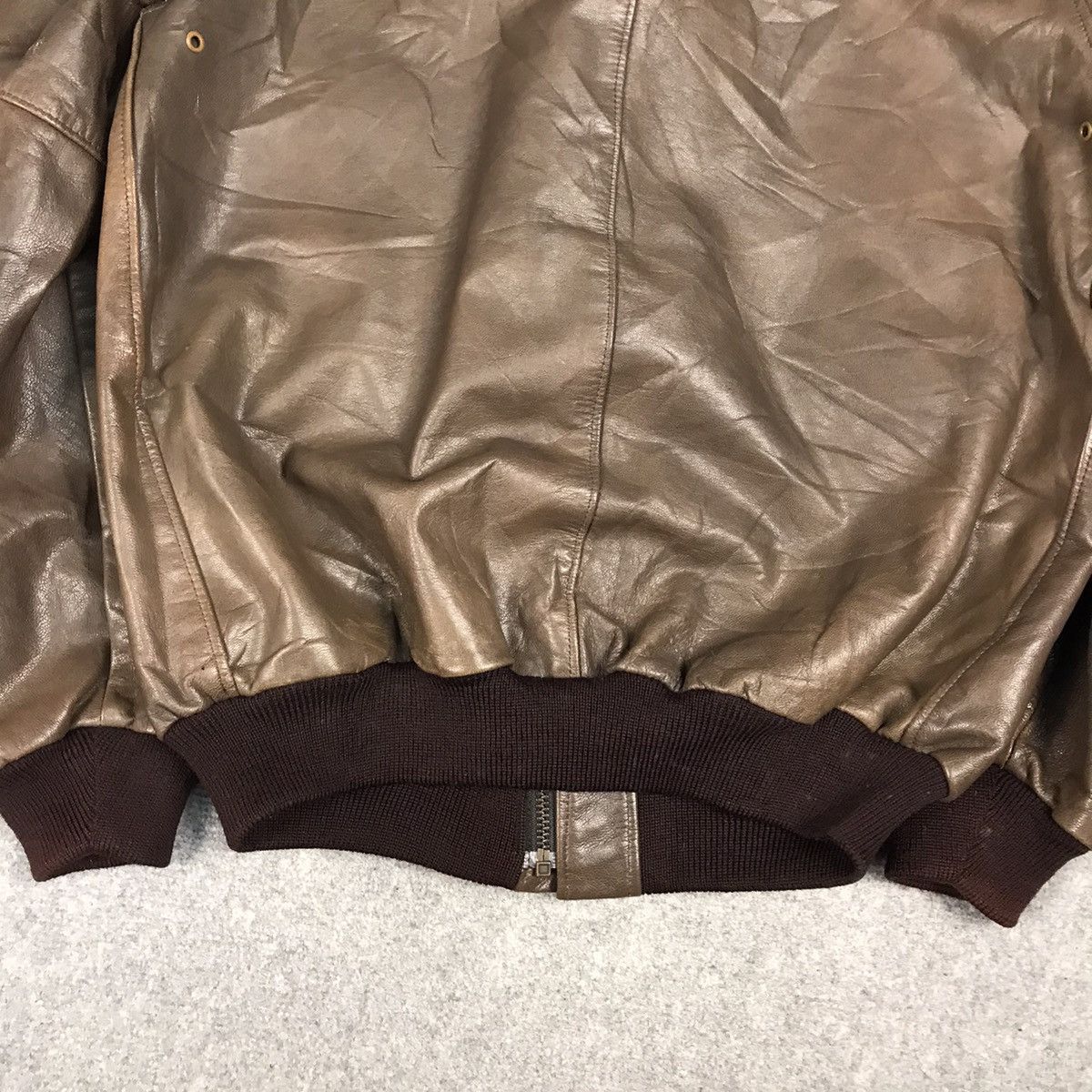 L.L. Bean VINTAGE LL.BEAN BROWN LEATHER BOMBER JACKET Size US S / EU 44-46 / 1 - 8 Thumbnail