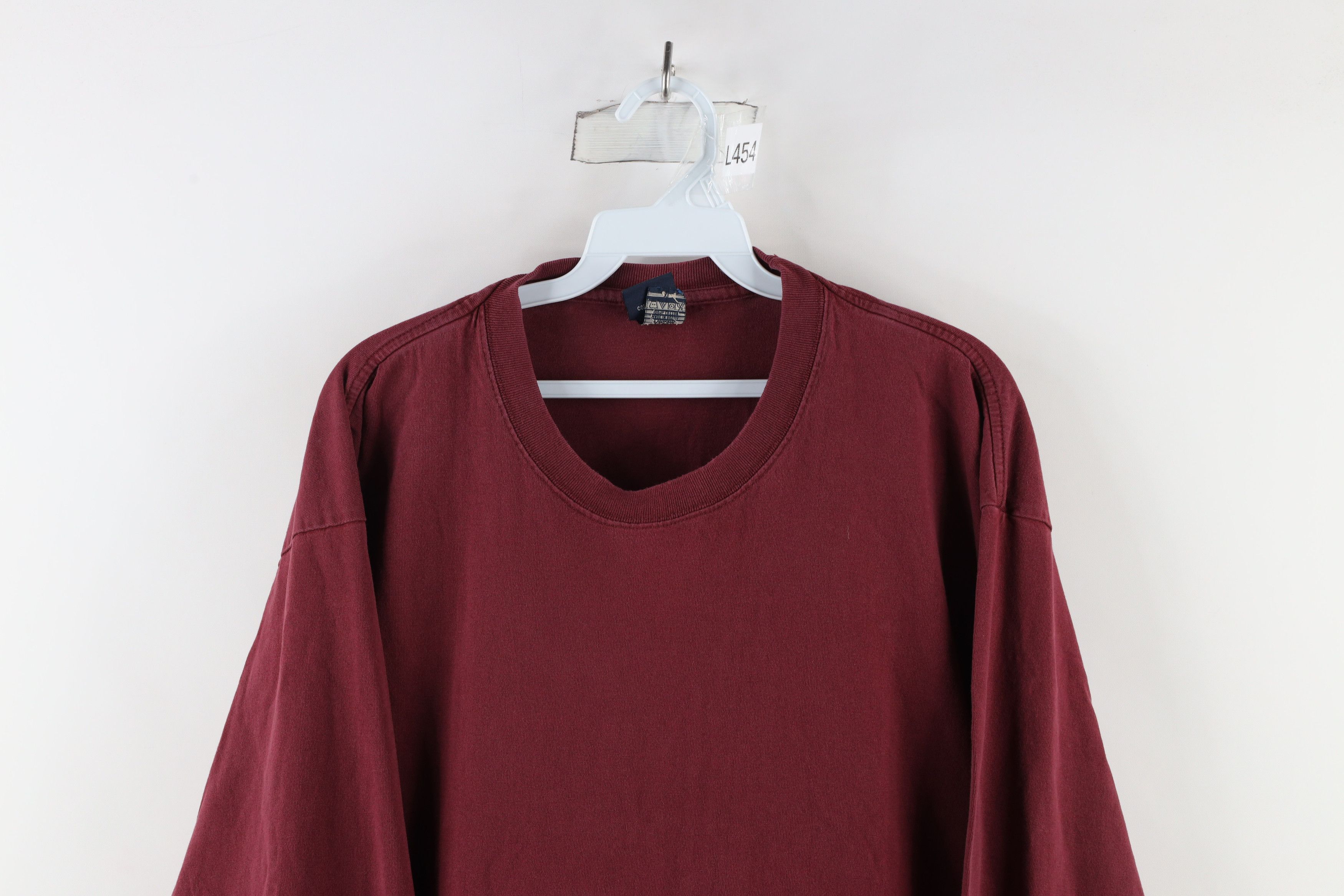 Vintage Vintage 90s Streetwear Blank Heavyweight Long Sleeve T-Shirt Size US XL / EU 56 / 4 - 2 Thumbnail