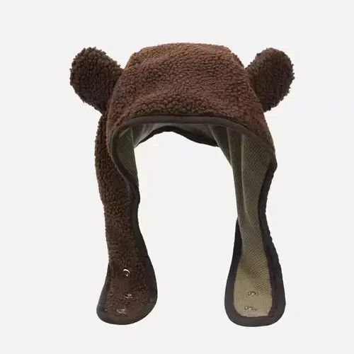 Japanese Brand Hat New Brown Bear Ear Hat Scarf Beanies Size ONE SIZE - 3 Thumbnail