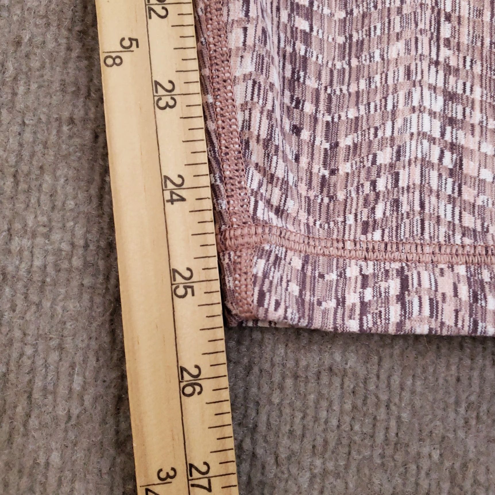 Lululemon VINTAGE Lululemon Leggings Womens 8 High Rise Yoga Gym Stretch Ankle Geometric Pink Athleisure Size 30" / US 8 / IT 44 - 3 Thumbnail