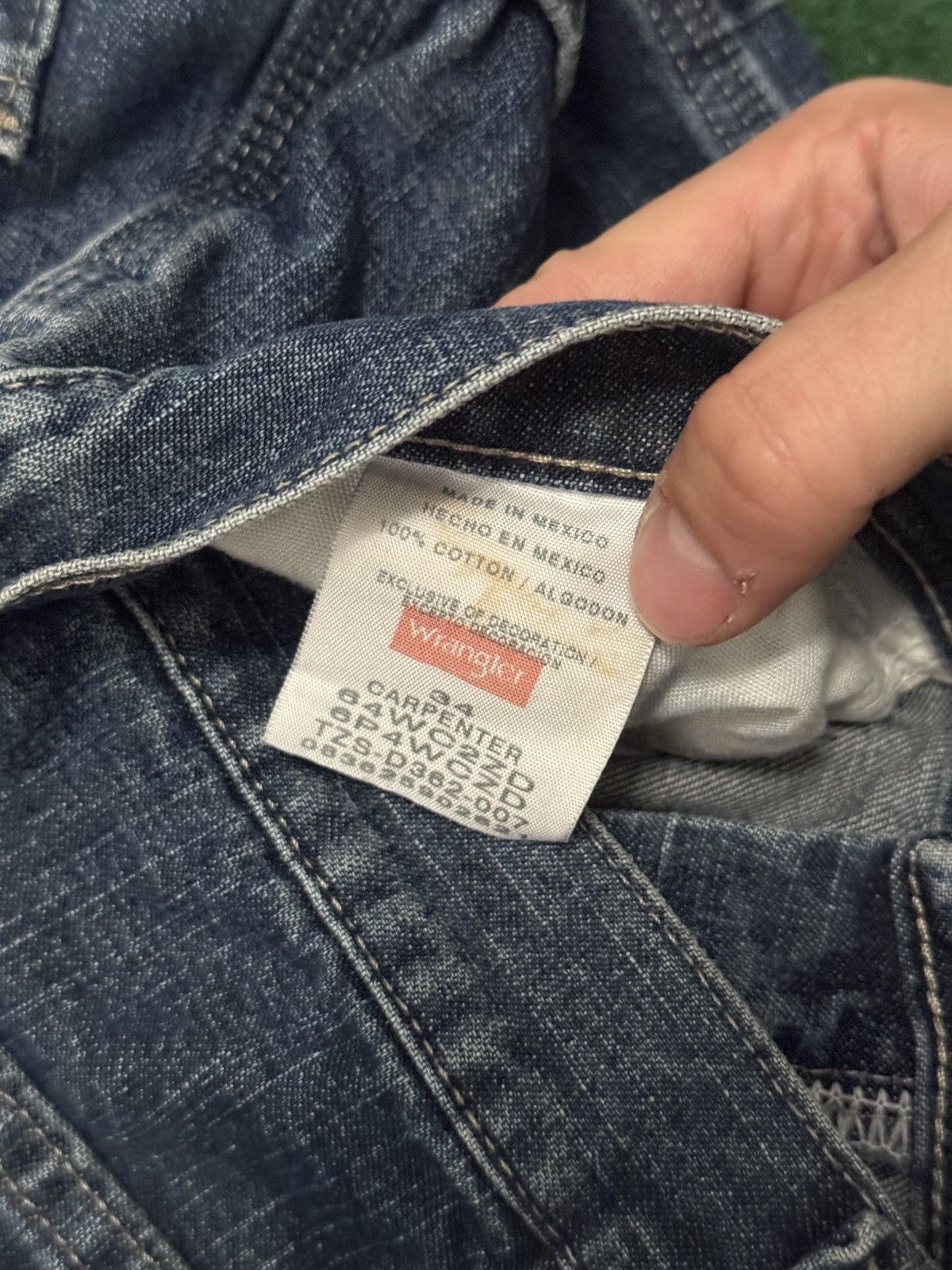 Wrangler Y2K Carpenter Baggy Jorts Hip Hop Grunge Skater Denim Short Size US 34 / EU 50 - 7 Thumbnail