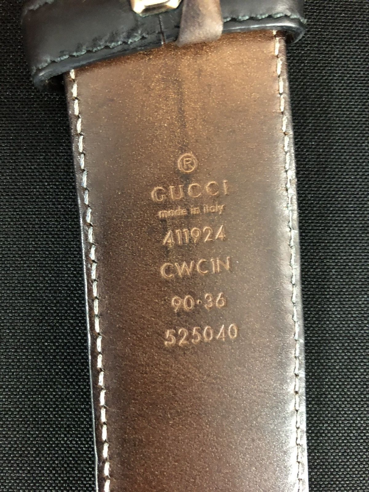 Gucci WIDE BELT WITH INTERLOCKING G BUCKLE Size 38 - 3 Thumbnail