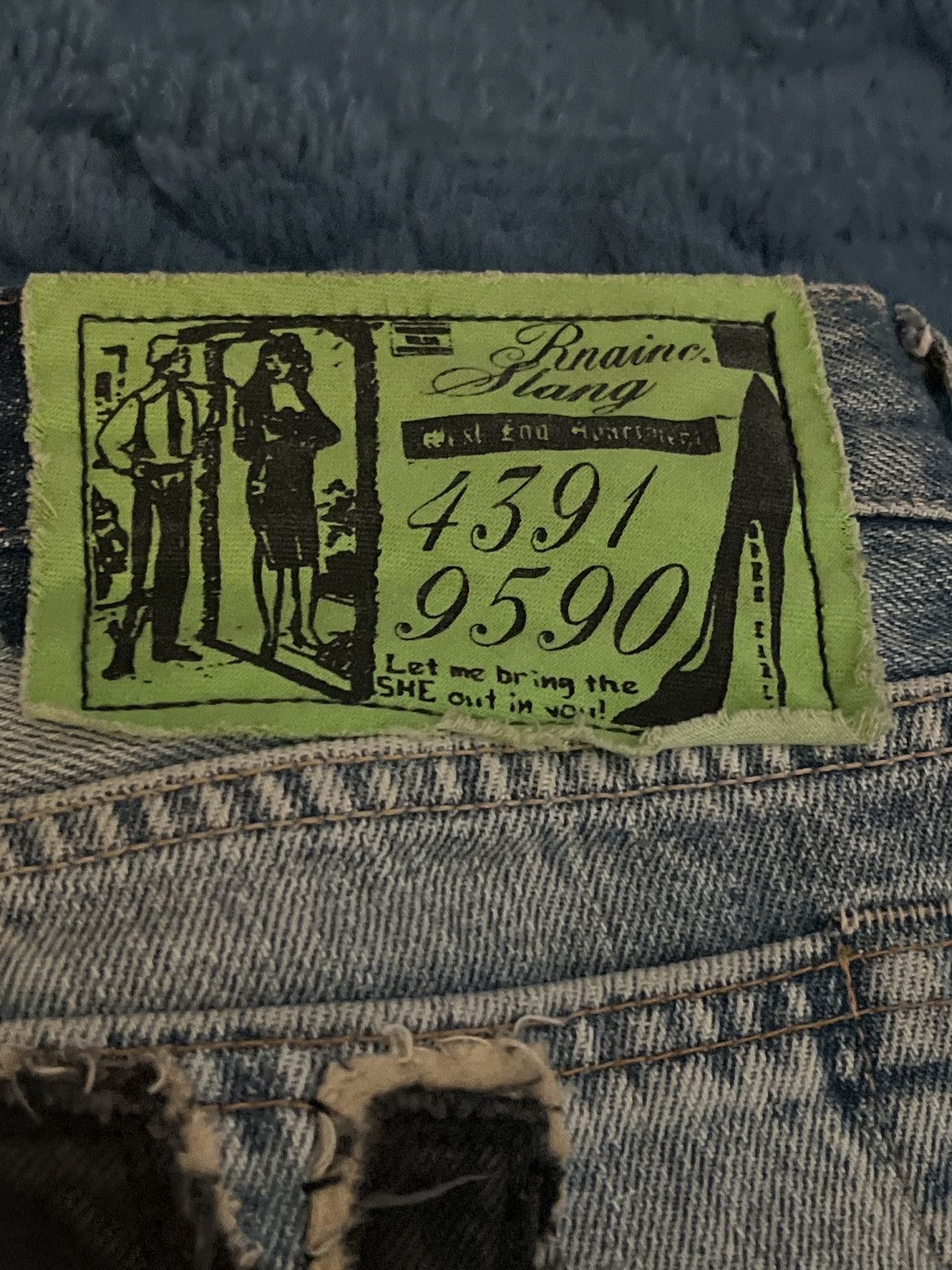 Other Vintage Rna Inc. Patchwork Jeans RARE Size US 32 / EU 48 - 4 Thumbnail