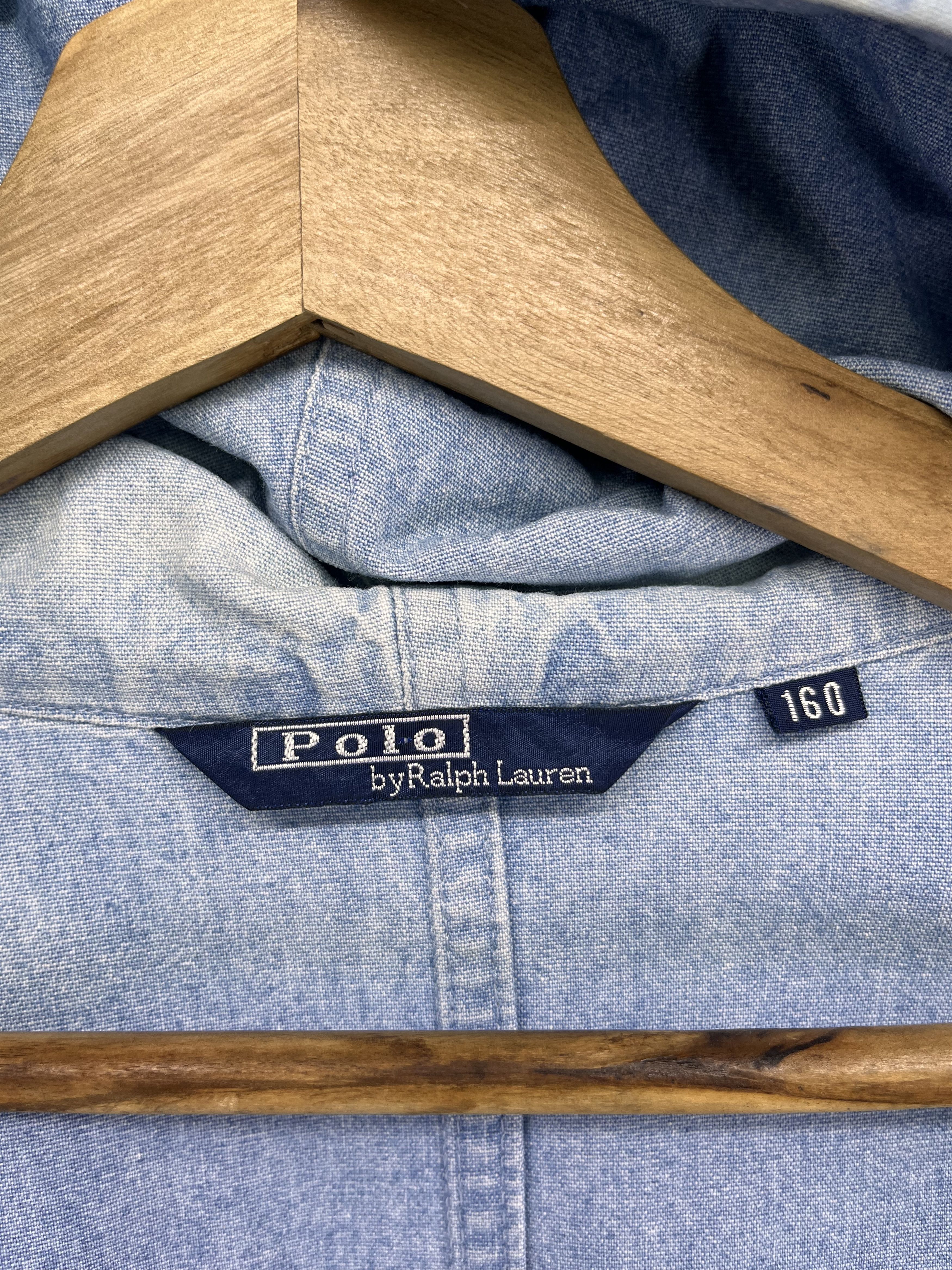 Polo Ralph Lauren Vintage Polo Ralph Lauren Hoodie Rare Denim Jacket Size US L / EU 52-54 / 3 - 10 Thumbnail