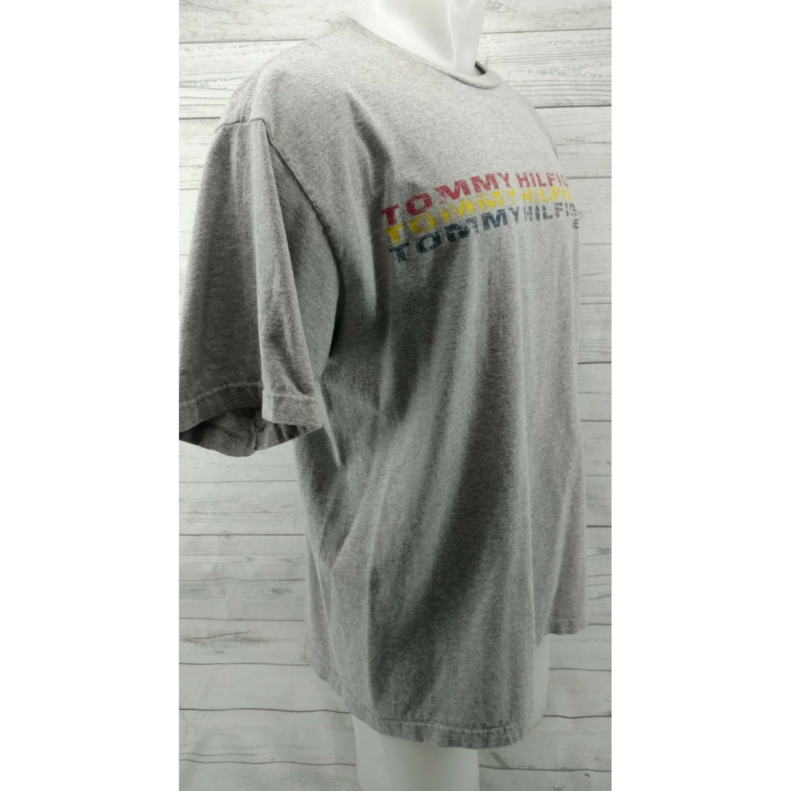 Tommy Hilfiger Tommy Hilfiger Logo T-Shirt Men’s Medium Gray Shirt Crew Neck Short Sleeve Cotton Blend Regular Fit Size US M / EU 48-50 / 2 - 4 Thumbnail