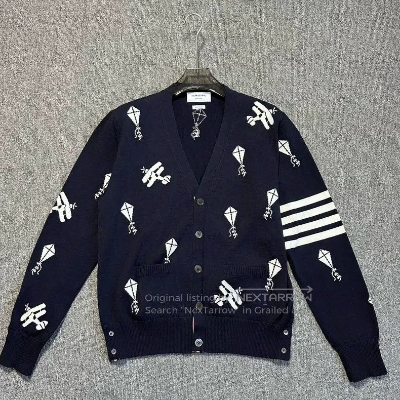 Thom Browne Patterned Wool Cardigan