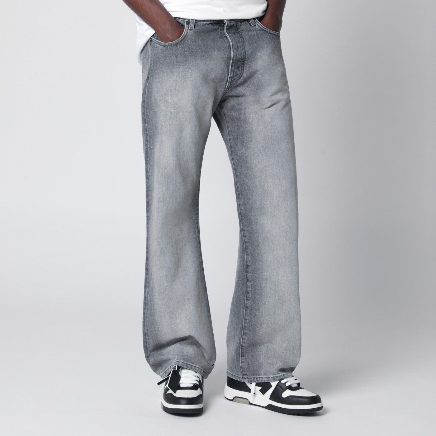 Off-White Off-White Grey Washed-Effect Jeans Size US 32 / EU 48 - 1 Thumbnail