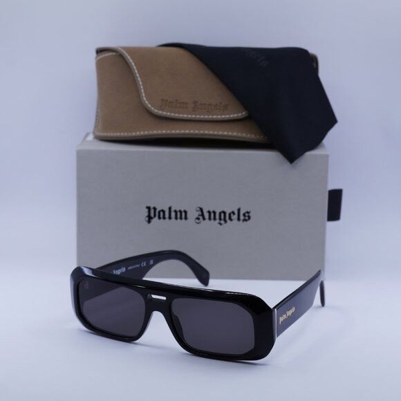 Palm Angels Palm Angels PERI102 WILLOW 1007 Sunglasses Black Rectangle Size ONE SIZE - 10 Thumbnail