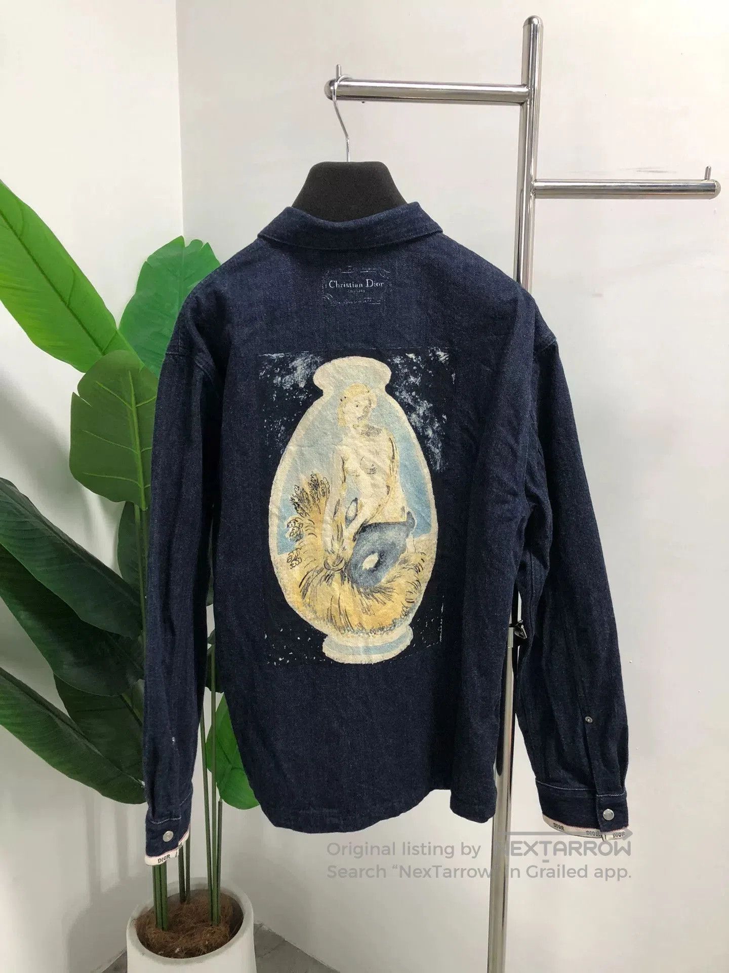 Dior Dior Logo Denim Jacket with Vase Painting. Size US L / EU 52-54 / 3 - 2 Thumbnail