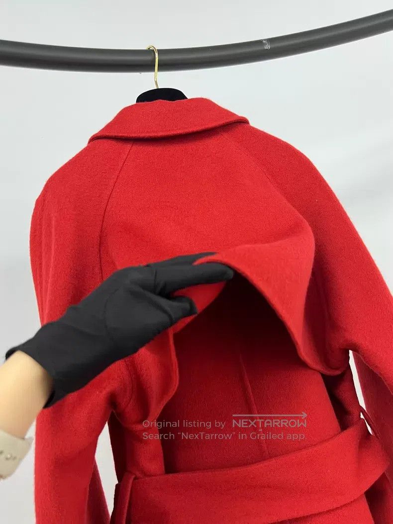 Hermes Hermes Red Collar Tie Cashmere Coat Size XS / US 0-2 / IT 36-38 - 4 Thumbnail