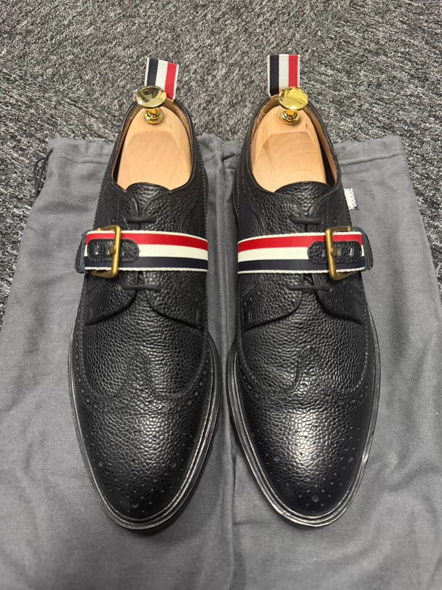 Thom Browne Thom Browne Men's 3-Stripe Brogue Rubber Sole Derby Size US 10 / EU 43 - 1 Thumbnail