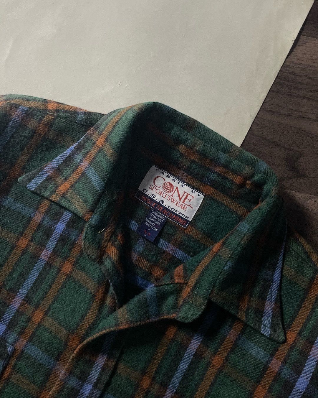 Japanese Brand Heavy Flannel Shirt Double Pocket CONE Size Fit XL Size US XL / EU 56 / 4 - 5 Thumbnail