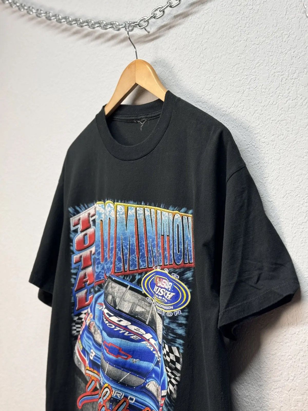 Band Tees × NASCAR × Vintage Vtg Vintage Dale Earnhardt Jr Total Domination 1998 Nascar Size US L / EU 52-54 / 3 - 4 Thumbnail