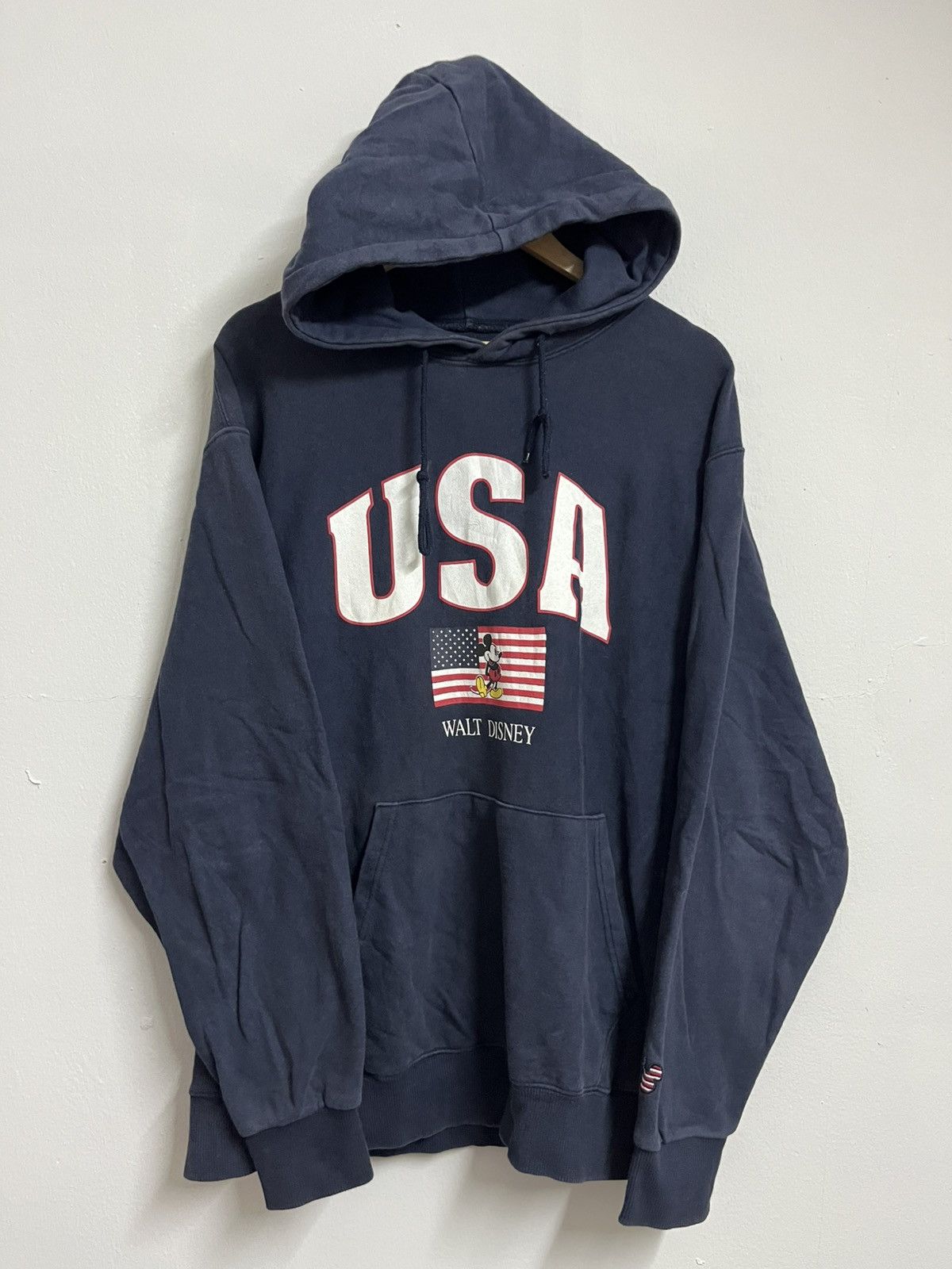 Mickey Mouse 💥Vintage Sunfaded Blue Black Walt Disney Mickey USA BIG LOGO Size US L / EU 52-54 / 3 - 1 Thumbnail