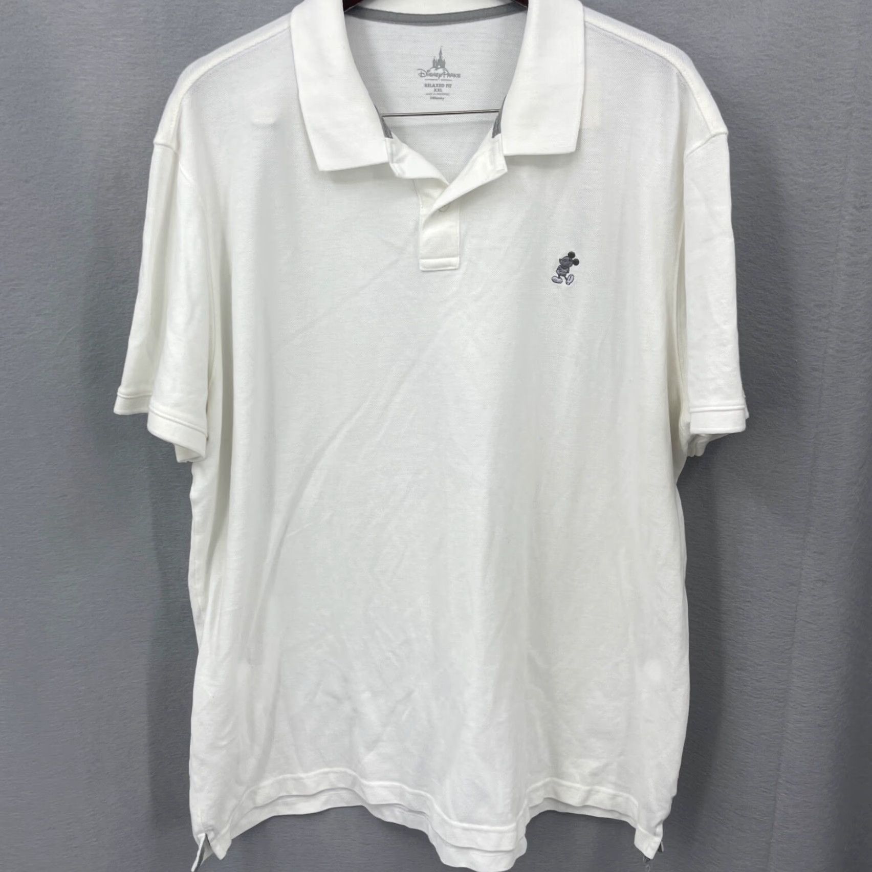 Disney Disney Parks Shirt Mens XXL White Mickey Mouse Logo Short Sleeve Pique Polo Size US XXL / EU 58 / 5 - 4 Thumbnail