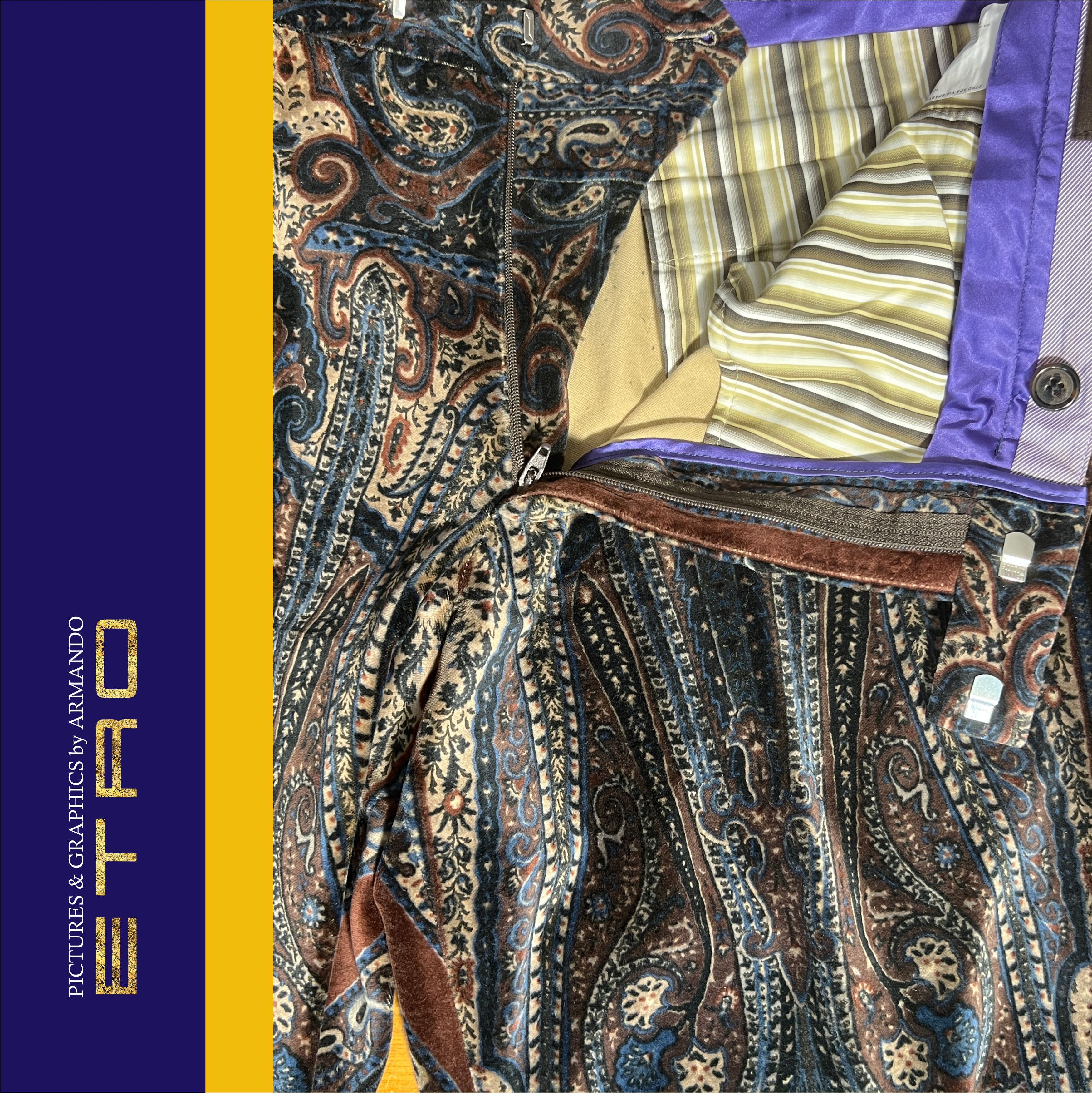 Etro Cashmere design velvet pant Size US 40 / EU 56 - 9 Thumbnail