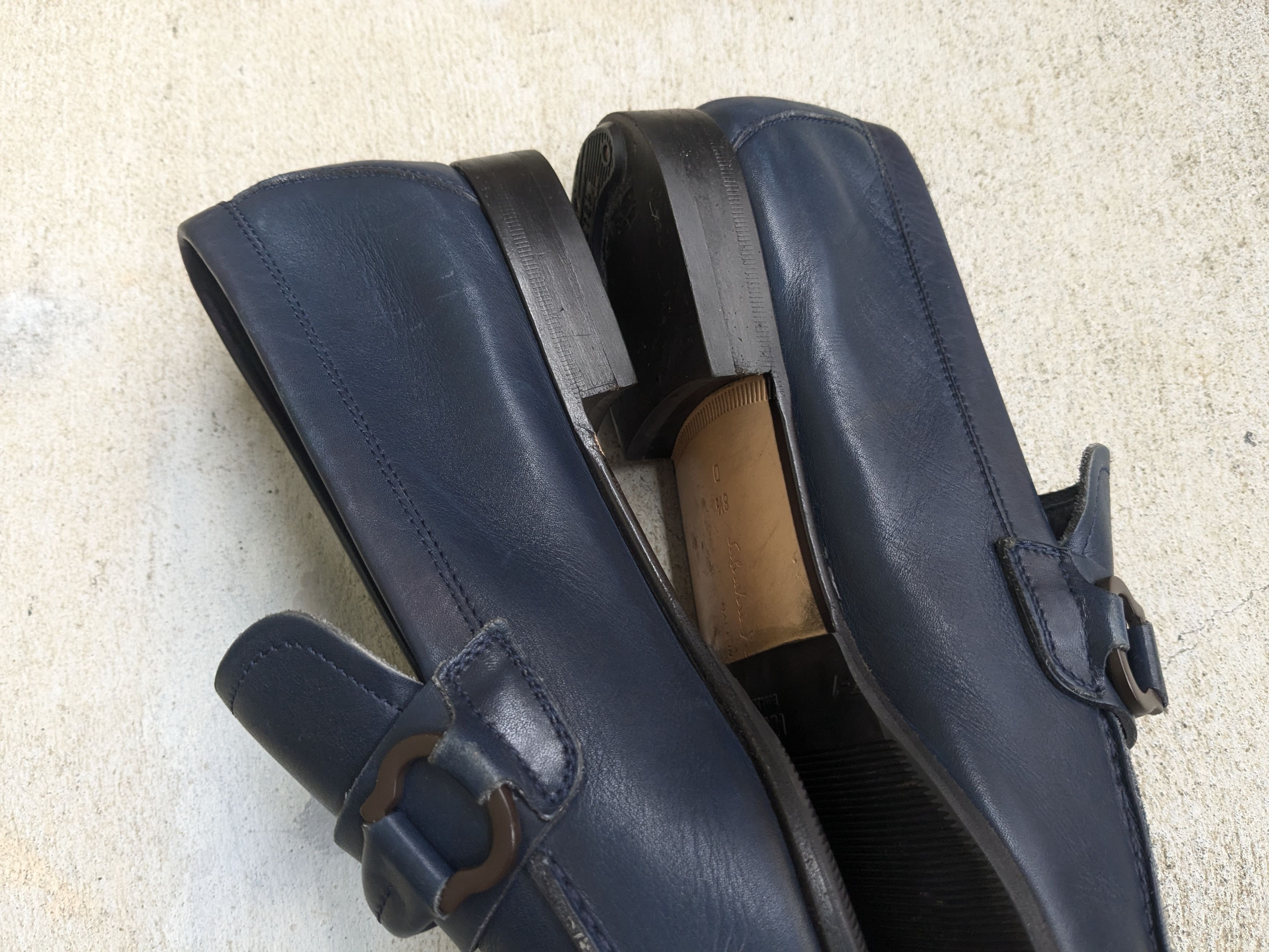 Salvatore Ferragamo Salvatore Ferragamo Loafers Navy Blue Leather 8.5 Size US 8.5 / EU 41-42 - 13 Thumbnail