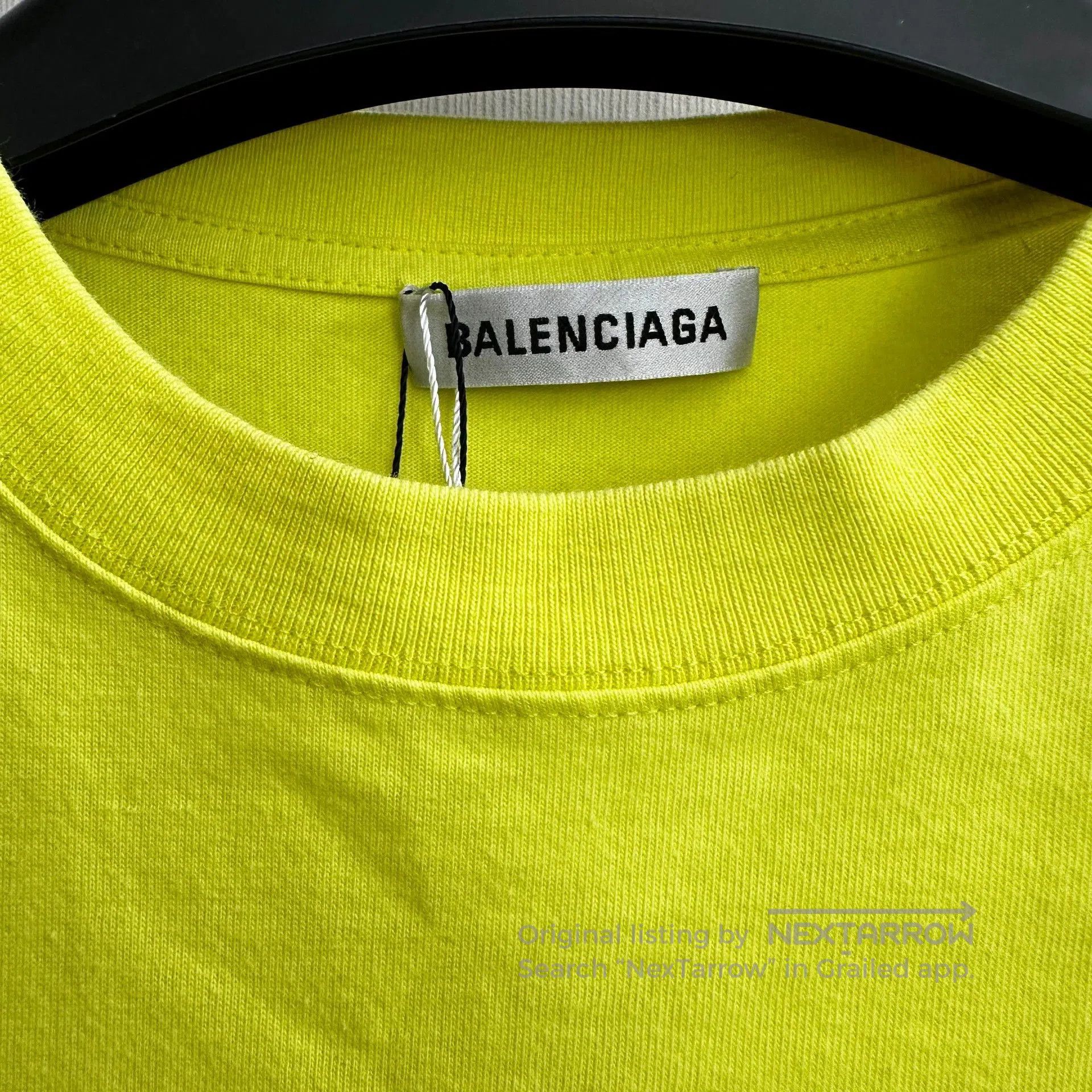 Balenciaga balenciaga fluorescent yellow crew t. Size US S / EU 44-46 / 1 - 3 Thumbnail