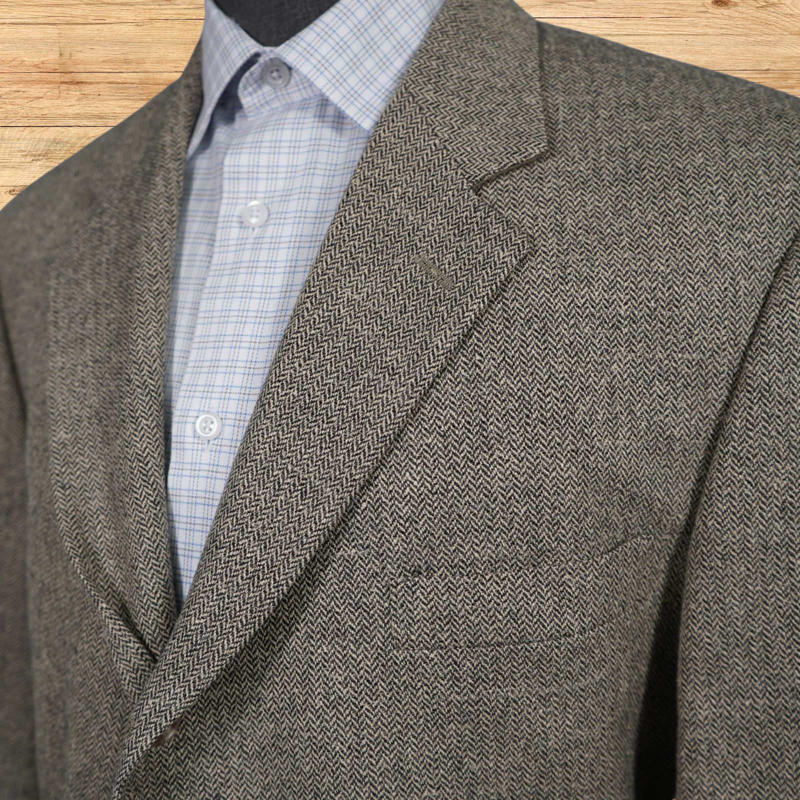 Brooks Brothers Vintage Brooks Brothers Men's 44R Herringbone Wool Blazer Size 44R - 3 Thumbnail