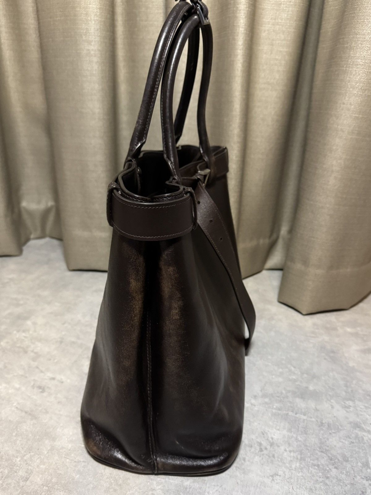 Prada Prada Men’s Buckle Nappa Leather Bag Brown Belt MSRP $8,500 Size ONE SIZE - 5 Thumbnail