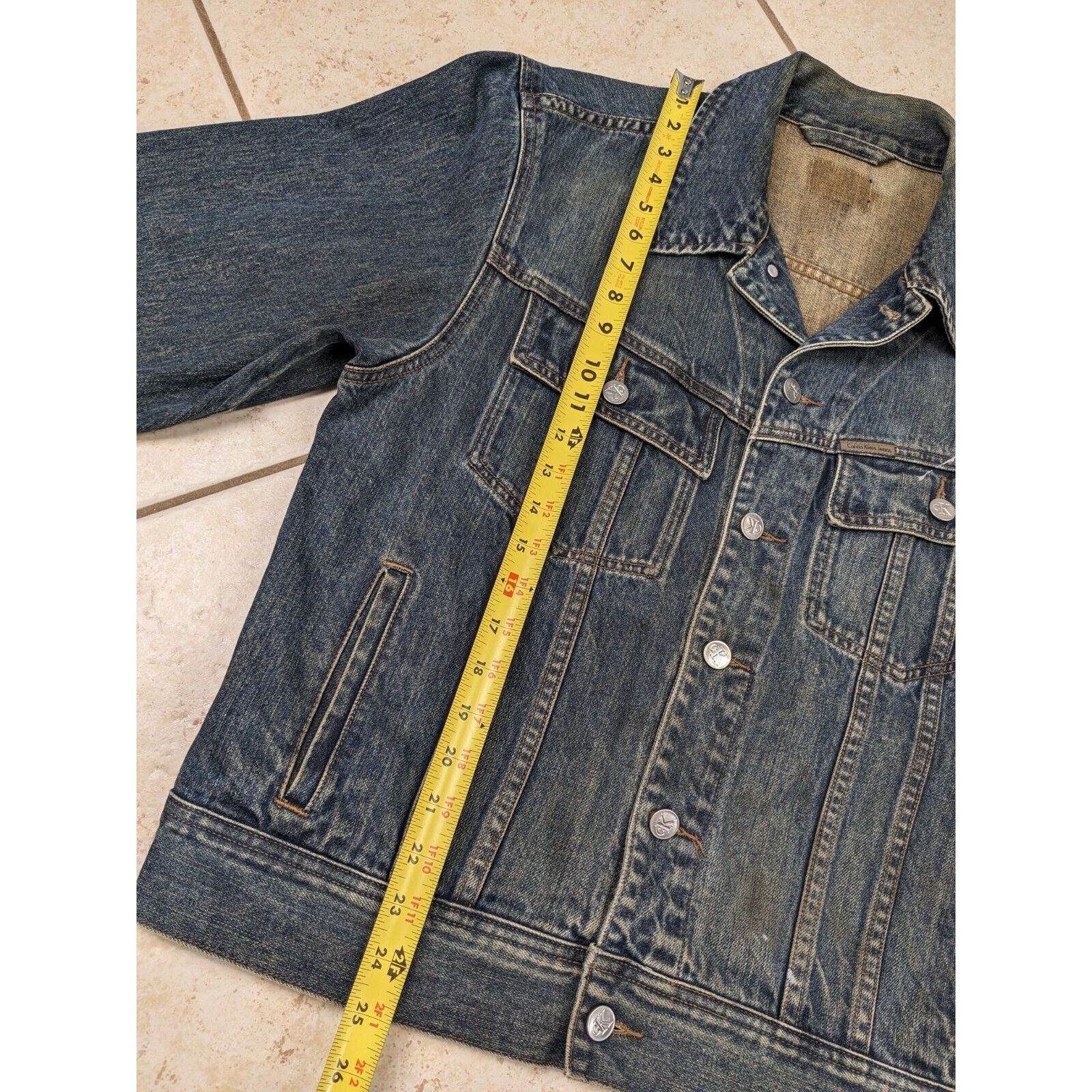 Calvin Klein Vtg Calvin Klein Men's L Denim Jeans Trucker Coat Jacket Size US L / EU 52-54 / 3 - 10 Thumbnail