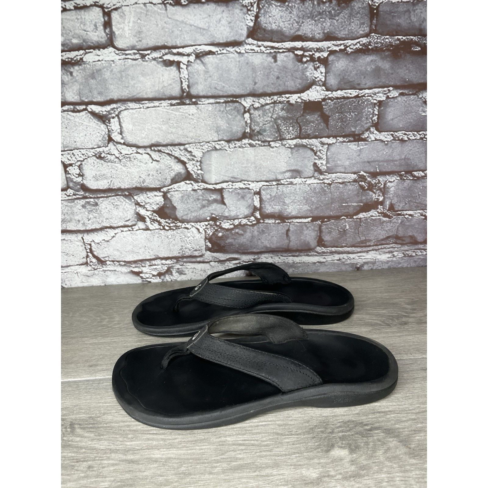 Olukai Olukai Ohana Black Synthetic Flip Flop Thong Beach Sandals W Size US 8 / IT 38 - 20 Thumbnail