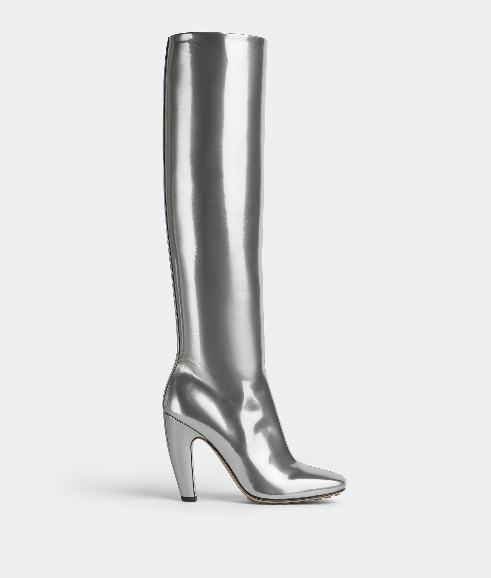 Bottega Veneta o1n1vont1224 Canalazzo Calfskin Boots in Silver Size US 9.5 / IT 39.5 - 1 Thumbnail