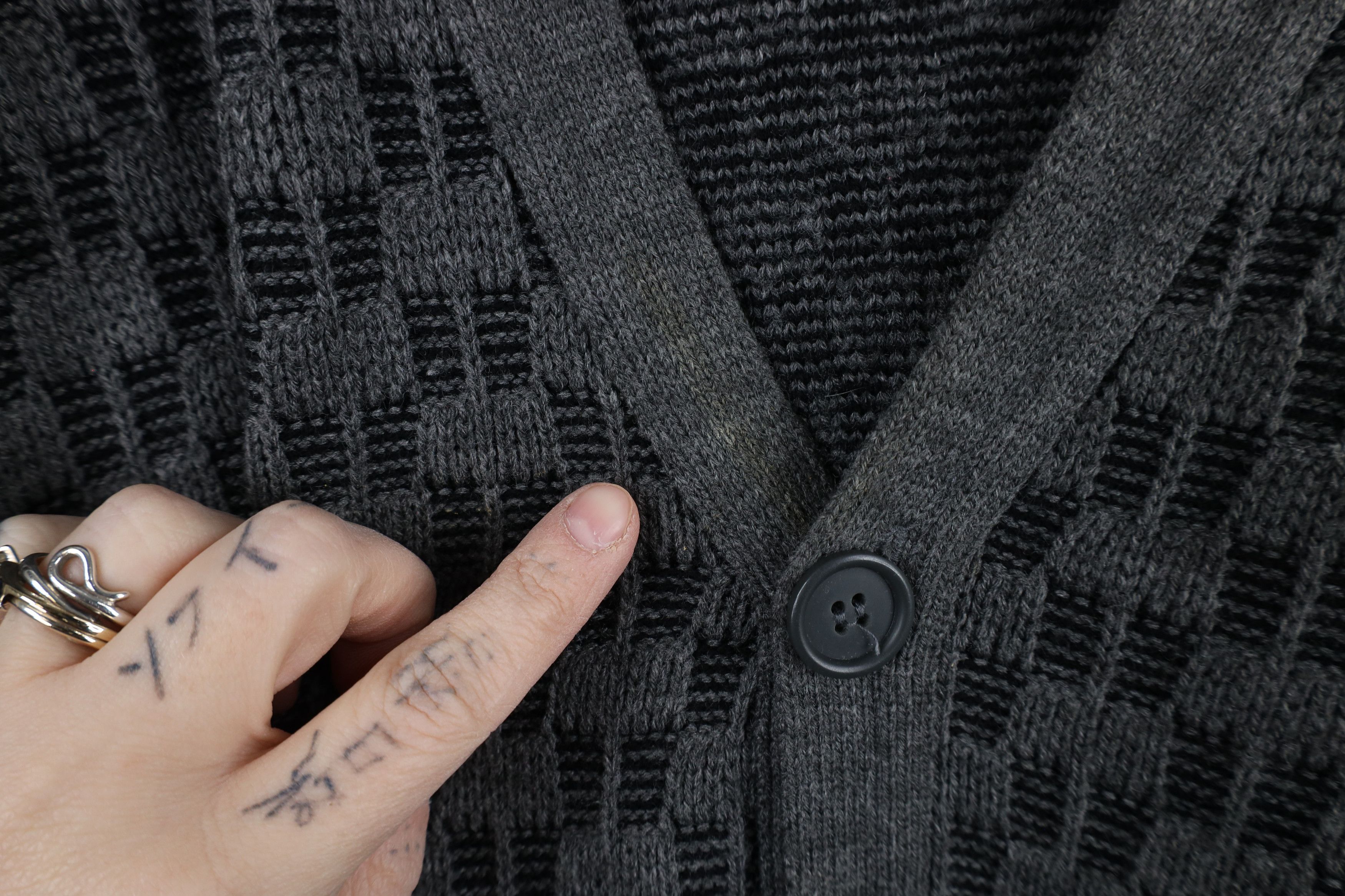 Vintage Vintage 90s Streetwear Striped Knit Button Cardigan Sweater Size US XL / EU 56 / 4 - 6 Thumbnail