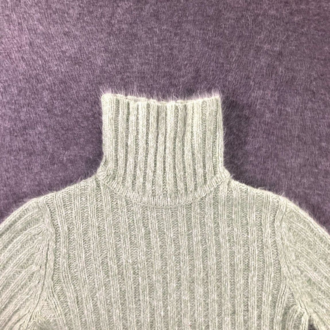 Vintage Fashion Bug Sweater Women's Large Turtleneck Ribbed Knit Cozy Green Classic Size L / US 10 / IT 46 - 2 Thumbnail