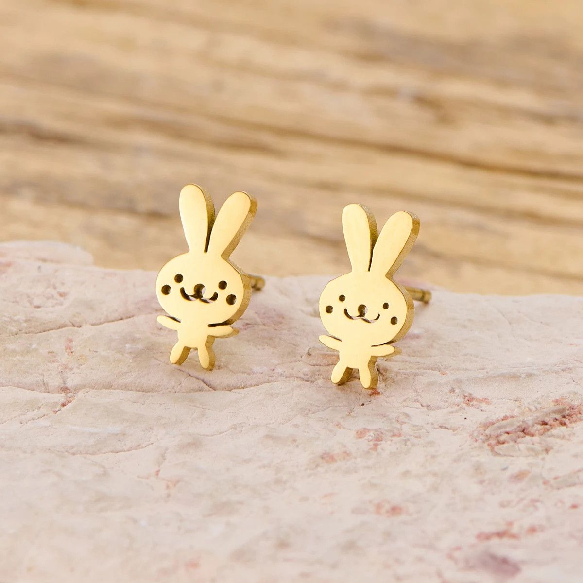 Jewelry Rabbit Mini Stud Earrings Charm Earring Gift Size ONE SIZE - 1 Thumbnail