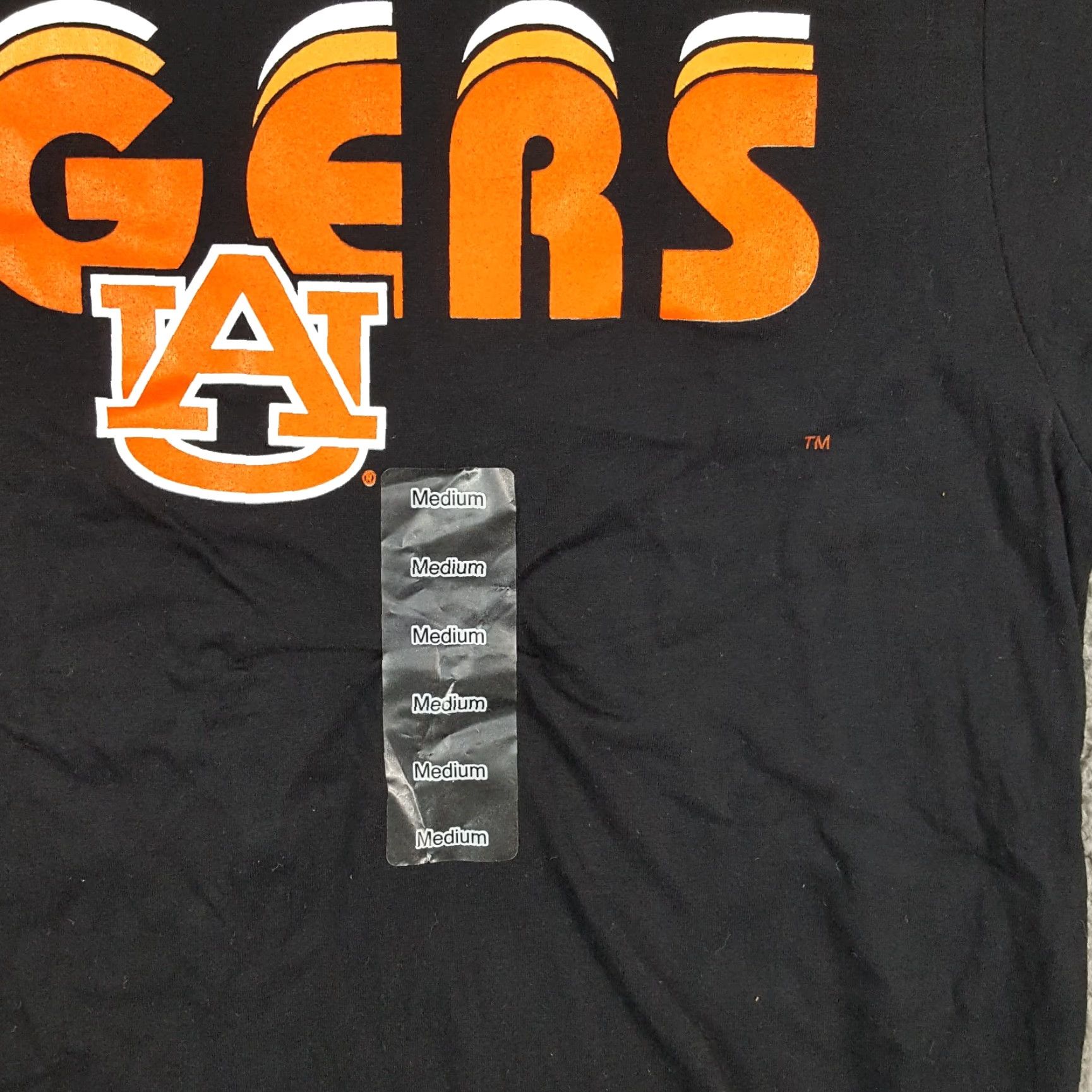 NCAA VINTAGE Spike Sports Auburn Tigers Football T-Shirt Men's Medium Black NCAA College 90s Retro Sportswear Size US M / EU 48-50 / 2 - 3 Thumbnail