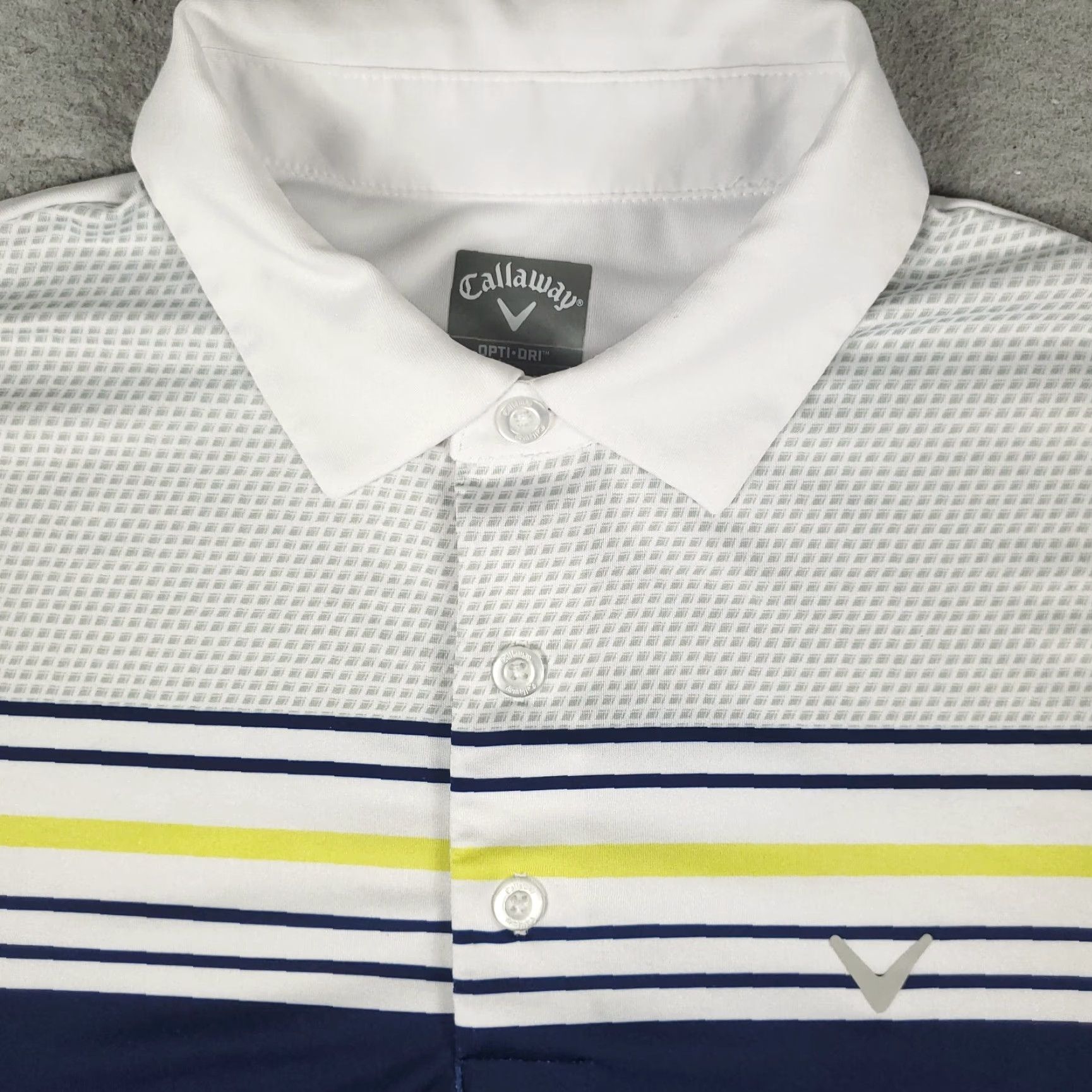 Callaway Callaway Polo Shirt Mens Small White Blue Opti Dri Fit Golf Short Sleeve * Size US S / EU 44-46 / 1 - 2 Thumbnail