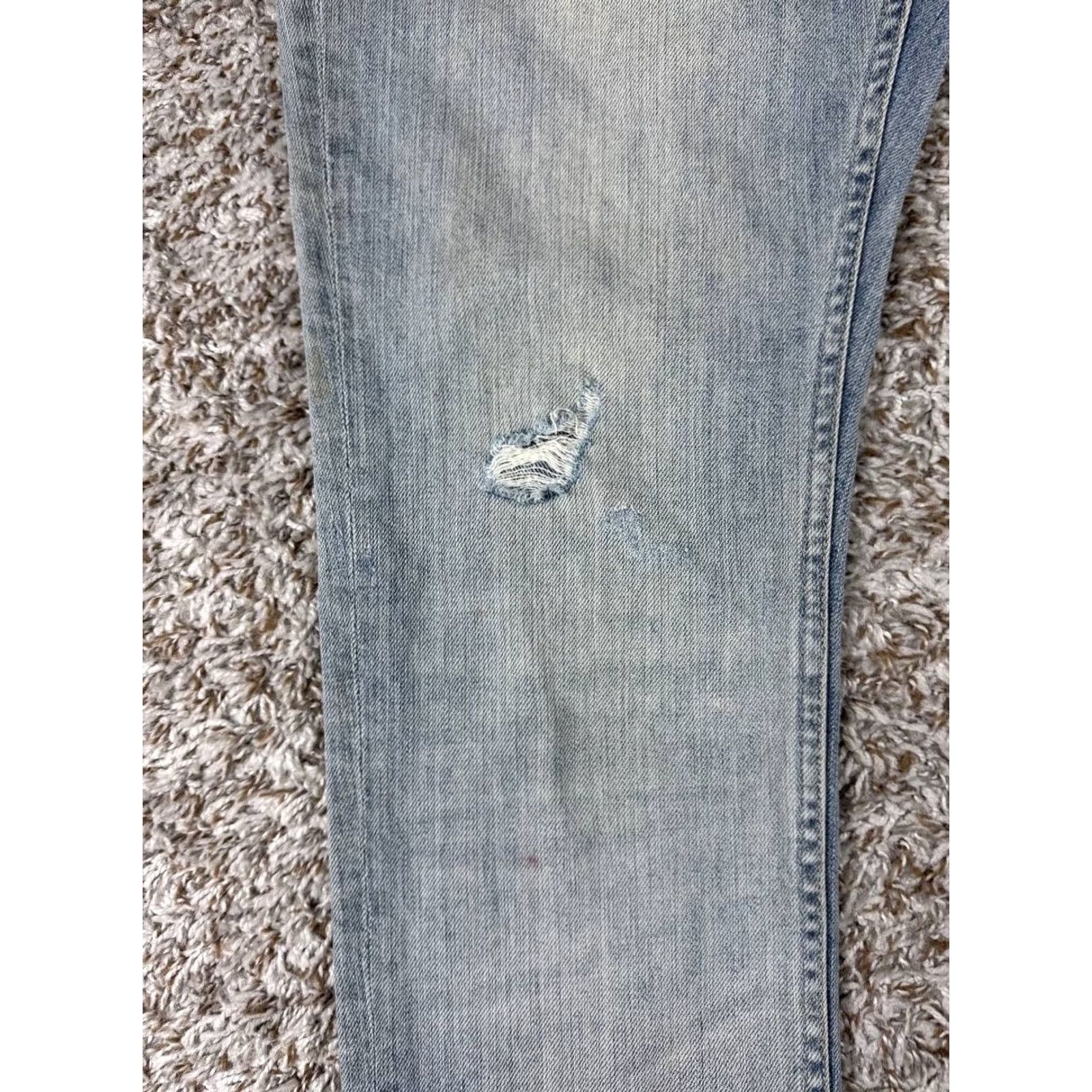Allsaints AllSaints Rex Slim Fit Distressed Denim Jeans Men's 30x32 Blue Jeans Slim Men Distressed 32 Inseam 30 Waist Strap Button Size US 30 / EU 46 - 4 Thumbnail