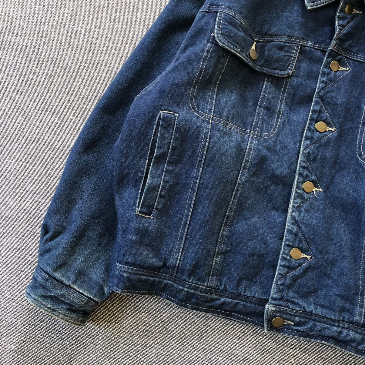 Vintage Pitch 45 Rugged Wear Buckle Back Denim Jacket Size US M / EU 48-50 / 2 - 7 Thumbnail