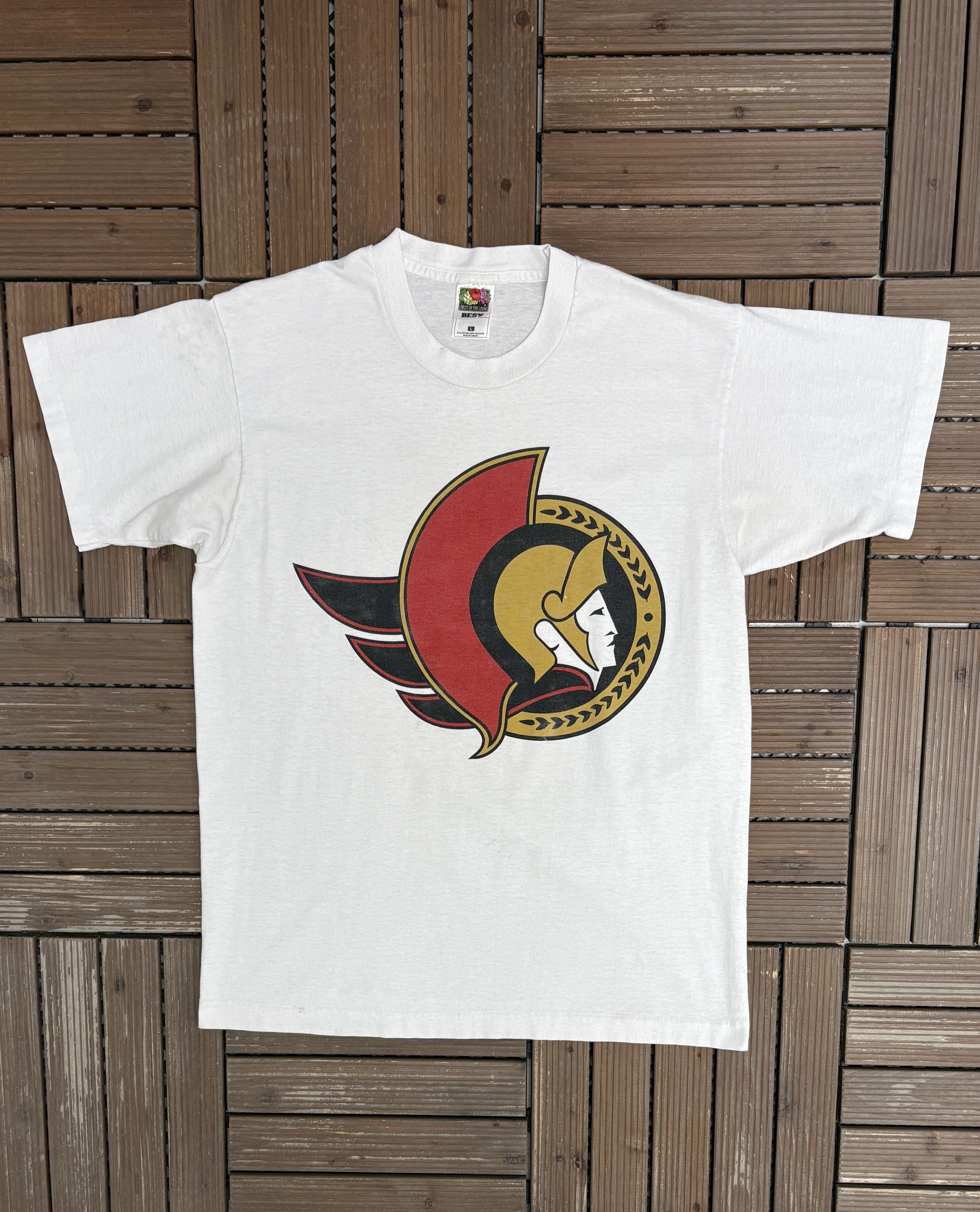 Vintage Ottawa Senators Vintage White T-Shirt Tee Size US L / EU 52-54 / 3 - 1 Thumbnail