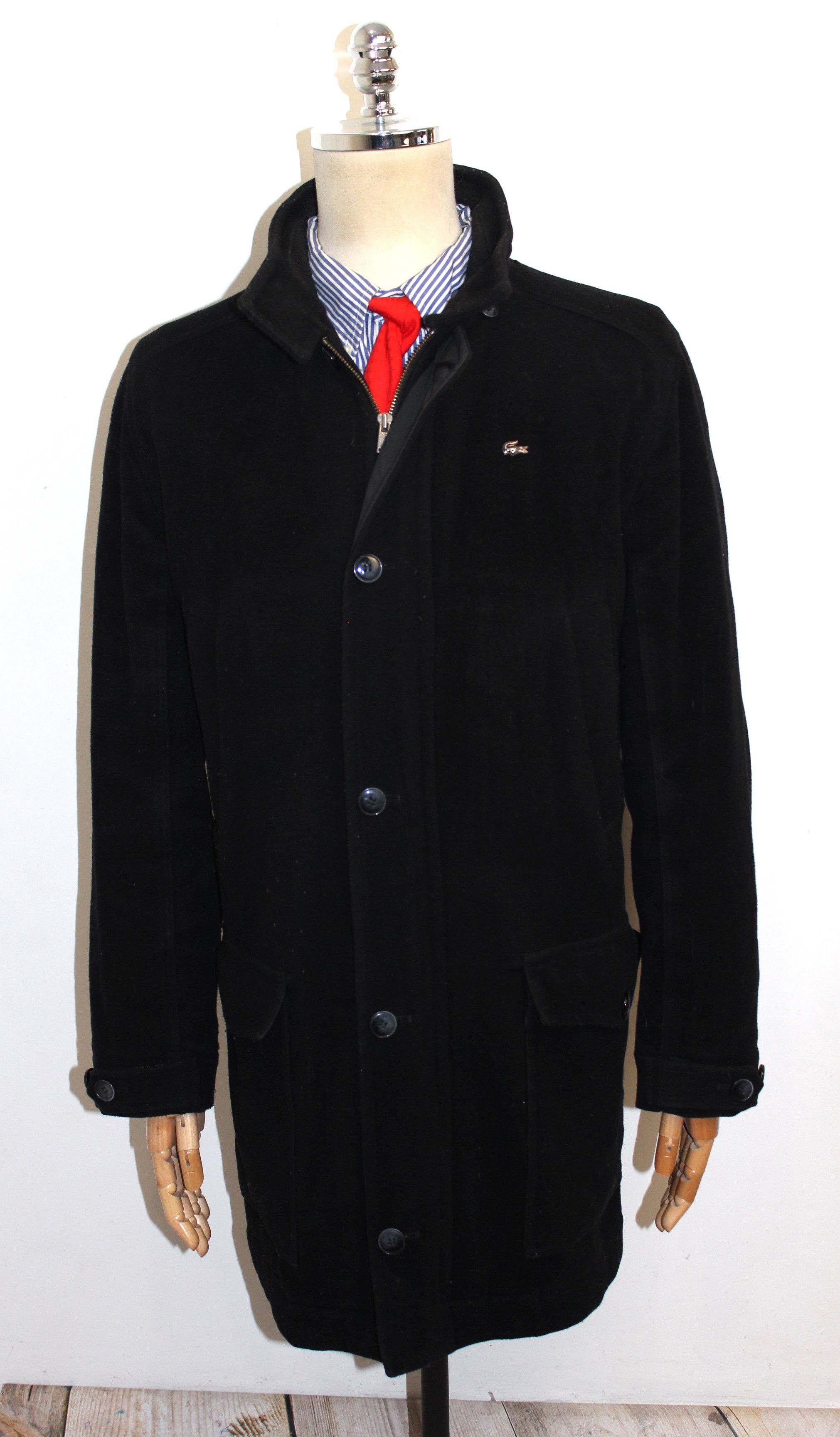 Lacoste Mens Lacoste Vintage Wool Coat Jacket Size 48 Size US M / EU 48-50 / 2 - 1 Thumbnail