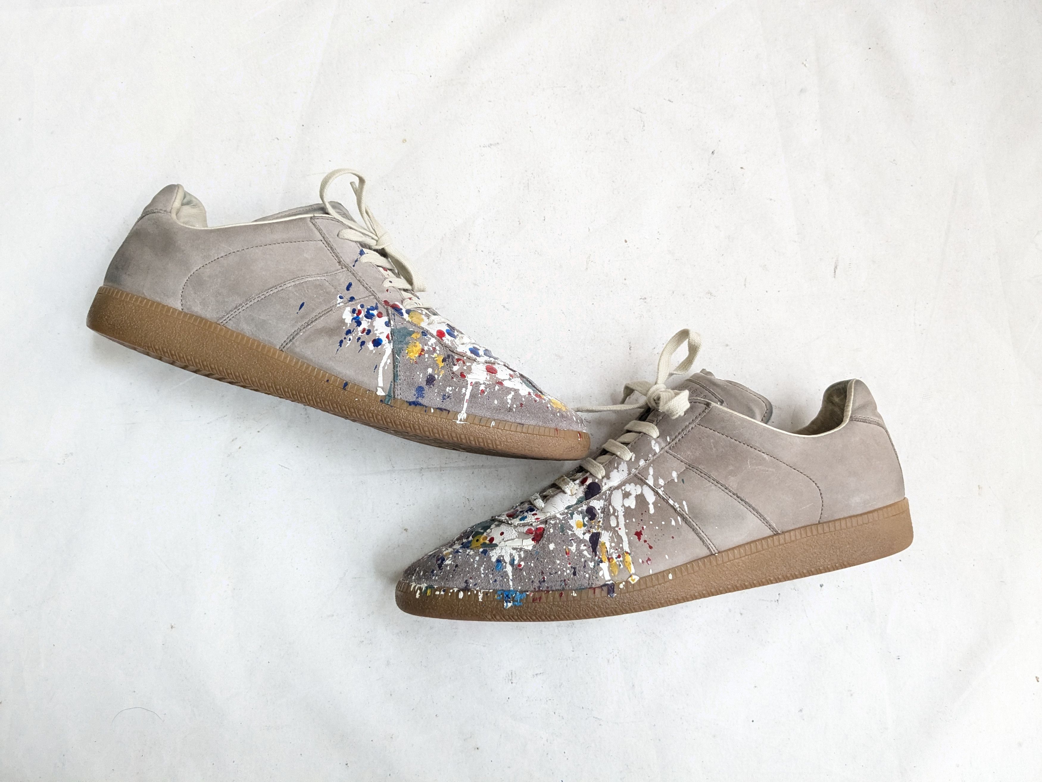 Maison Margiela Maison Margiela Replica GAT Gray Paint Splatter 12 45 Size US 12 / EU 45 - 1 Thumbnail