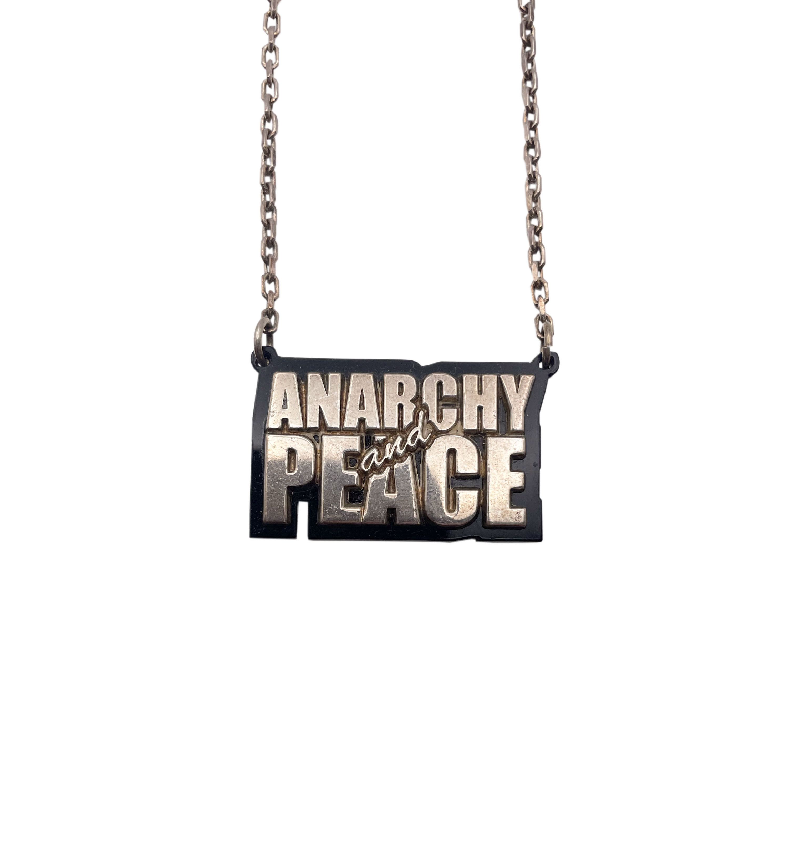 Undercover Anarchy And Peace Necklace | Grailed 
