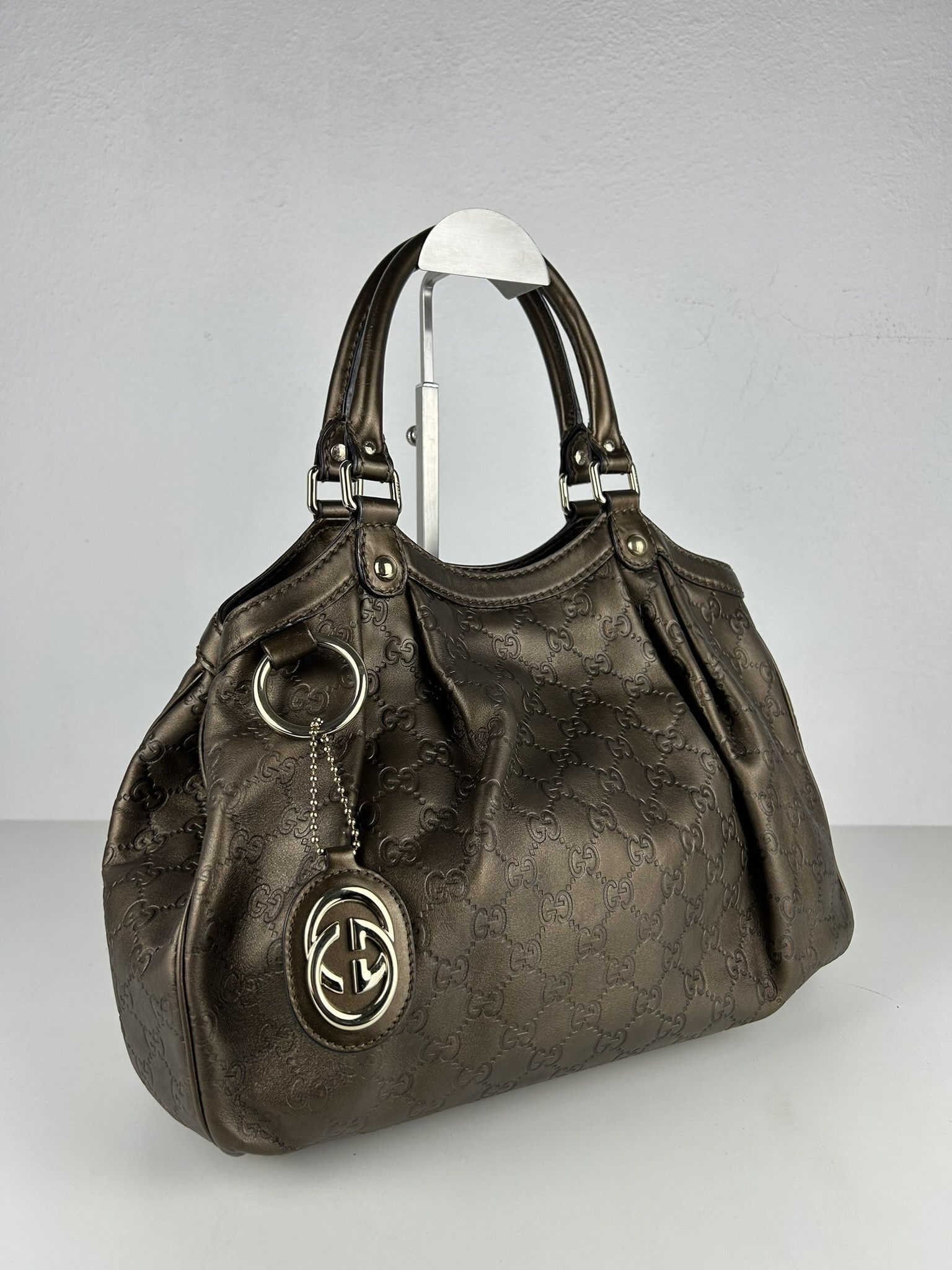 Gucci Gucci guccissima sukey medium size leather handbag Size ONE SIZE - 6 Thumbnail