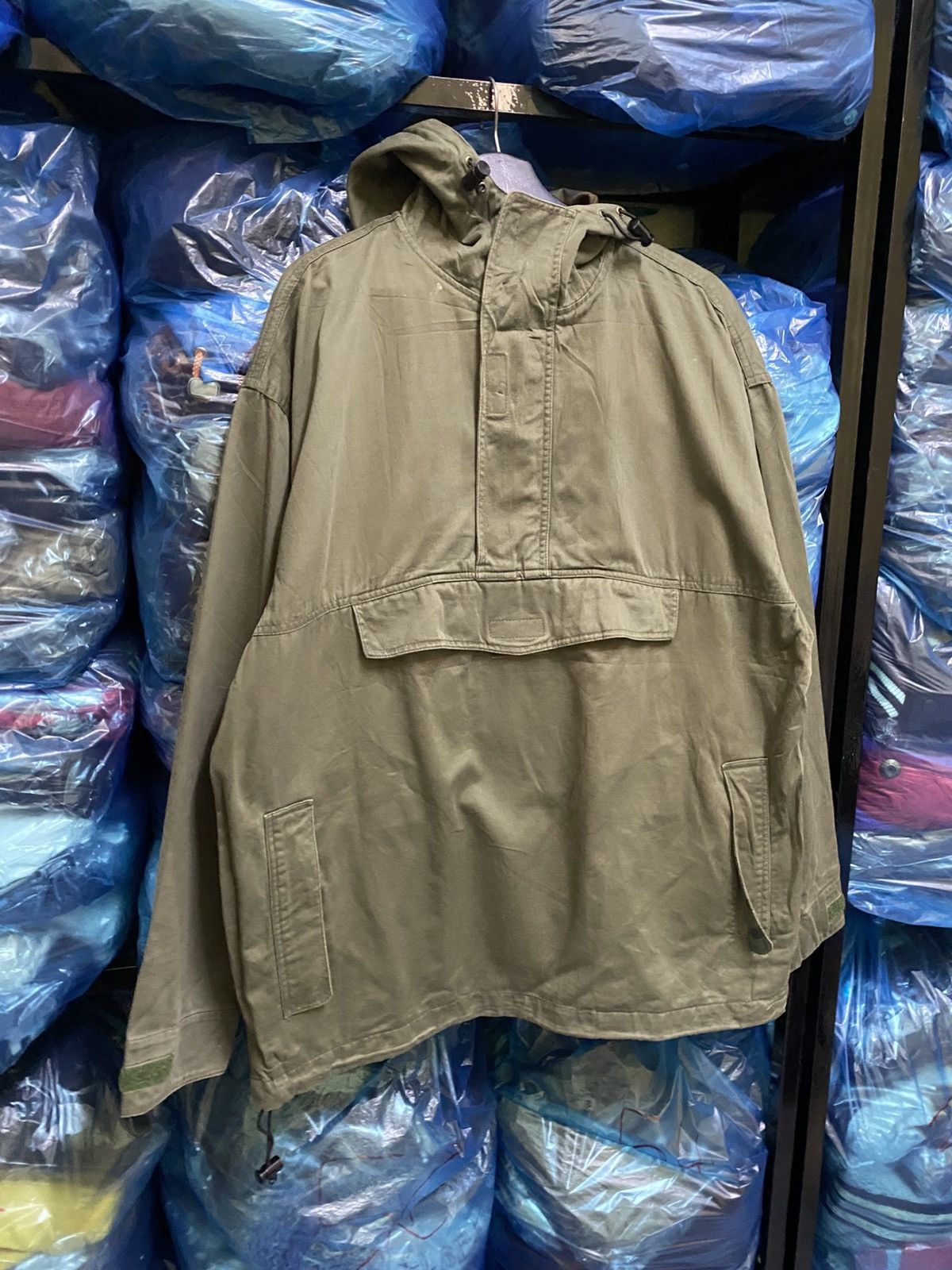 Other VINTAGE ARMY GREEN ANORAK JACKET Size US L / EU 52-54 / 3 - 3 Thumbnail