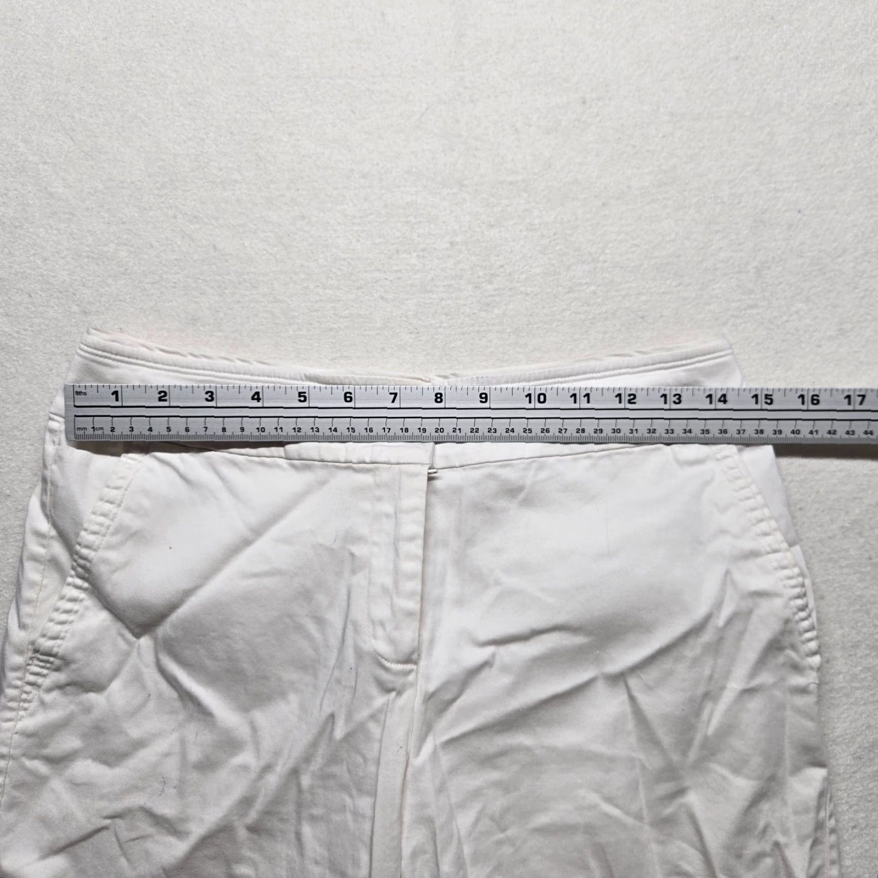 Vintage Allison Taylor White Cotton Bermuda Shorts Women 8 Casual Bermuda Short White Cotton Spandex Womens 8 Size 30" / US 8 / IT 44 - 3 Thumbnail