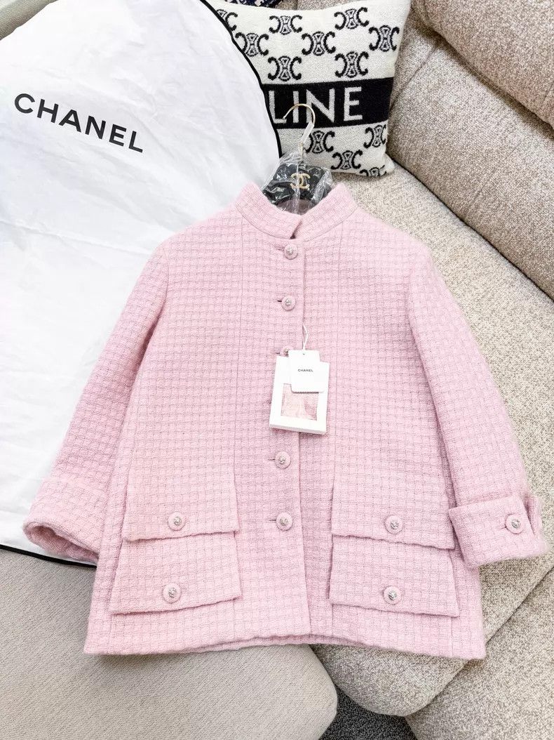 Chanel Chanel Waffle stand-up collar tweed long-sleeved jacket Size XS / US 0-2 / IT 36-38 - 2 Thumbnail
