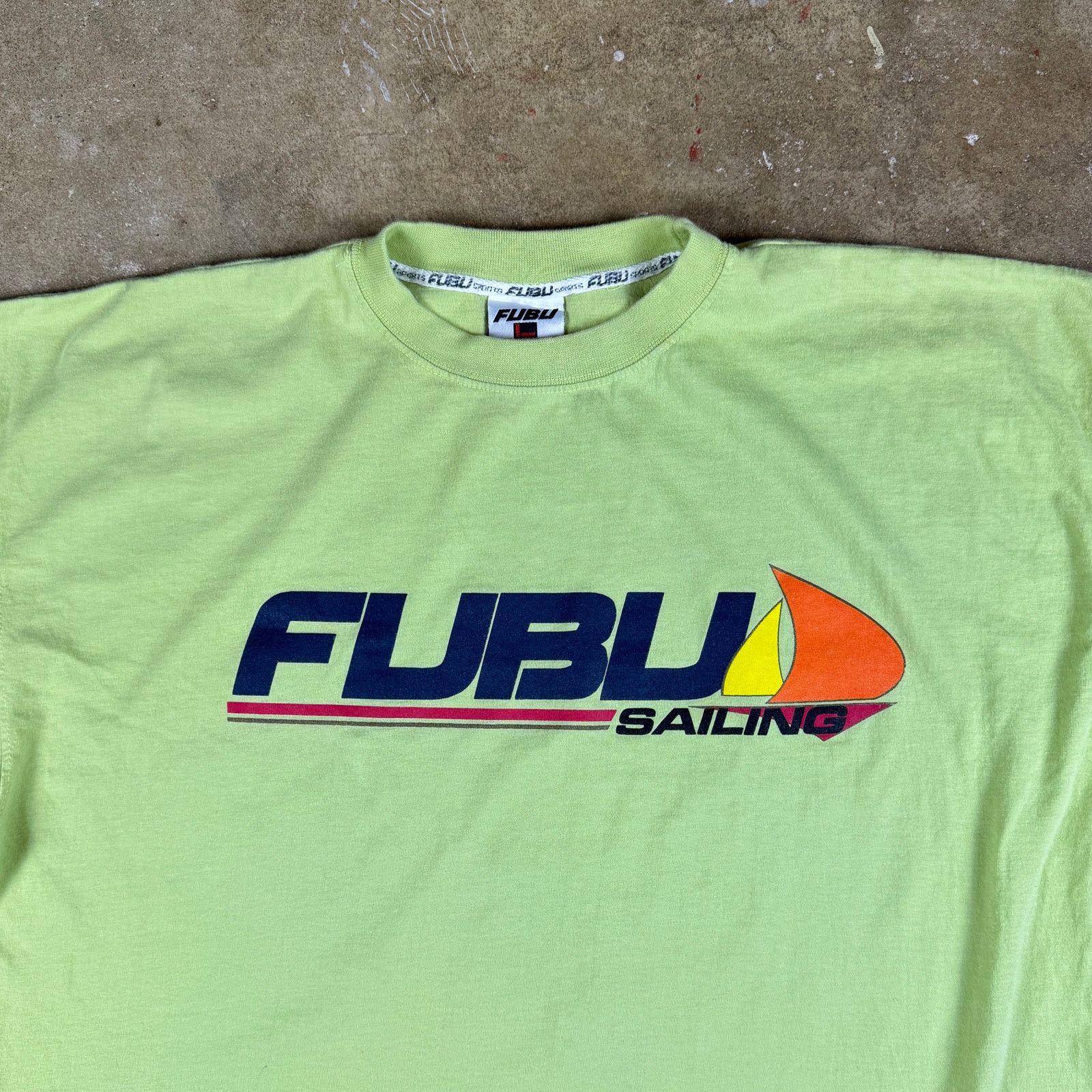 Fubu Vintage FUBU Sailing T-Shirt Men’s XL Green Y2K Streetwear Size US XL / EU 56 / 4 - 2 Thumbnail