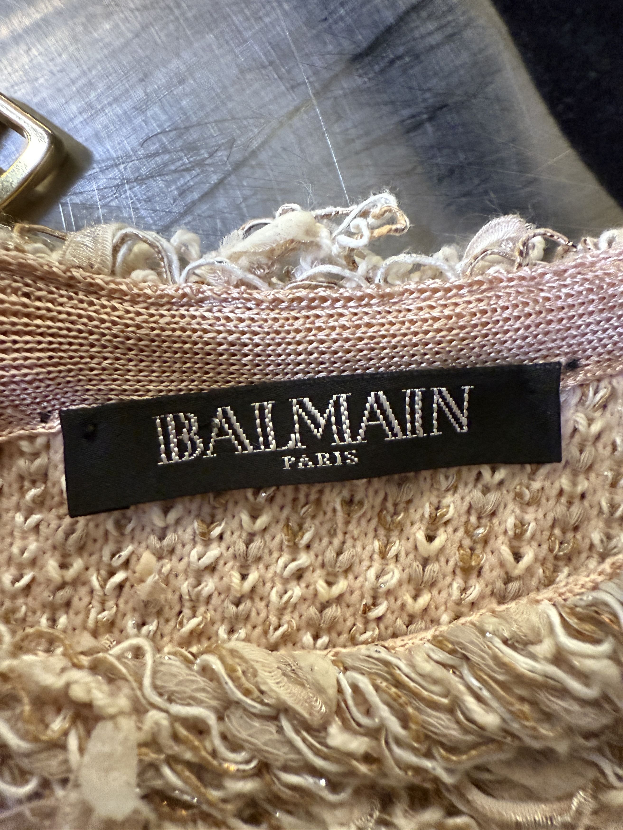 Balmain Balmain Fringed Boucle Mini Dress Size XS / US 0-2 / IT 36-38 - 3 Thumbnail