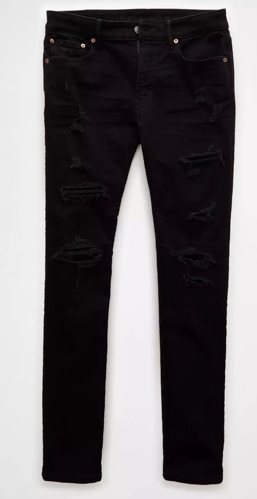 Other Black Ripped Skinny Jeans Size US 30 / EU 46 - 3 Thumbnail
